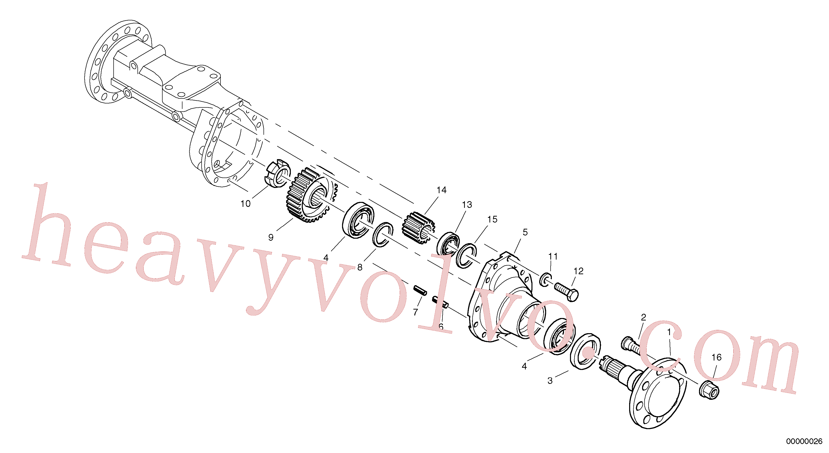 ZM2809117 for Volvo Final drive - portal-front axle, Final drive-front axle(00000026 assembly)