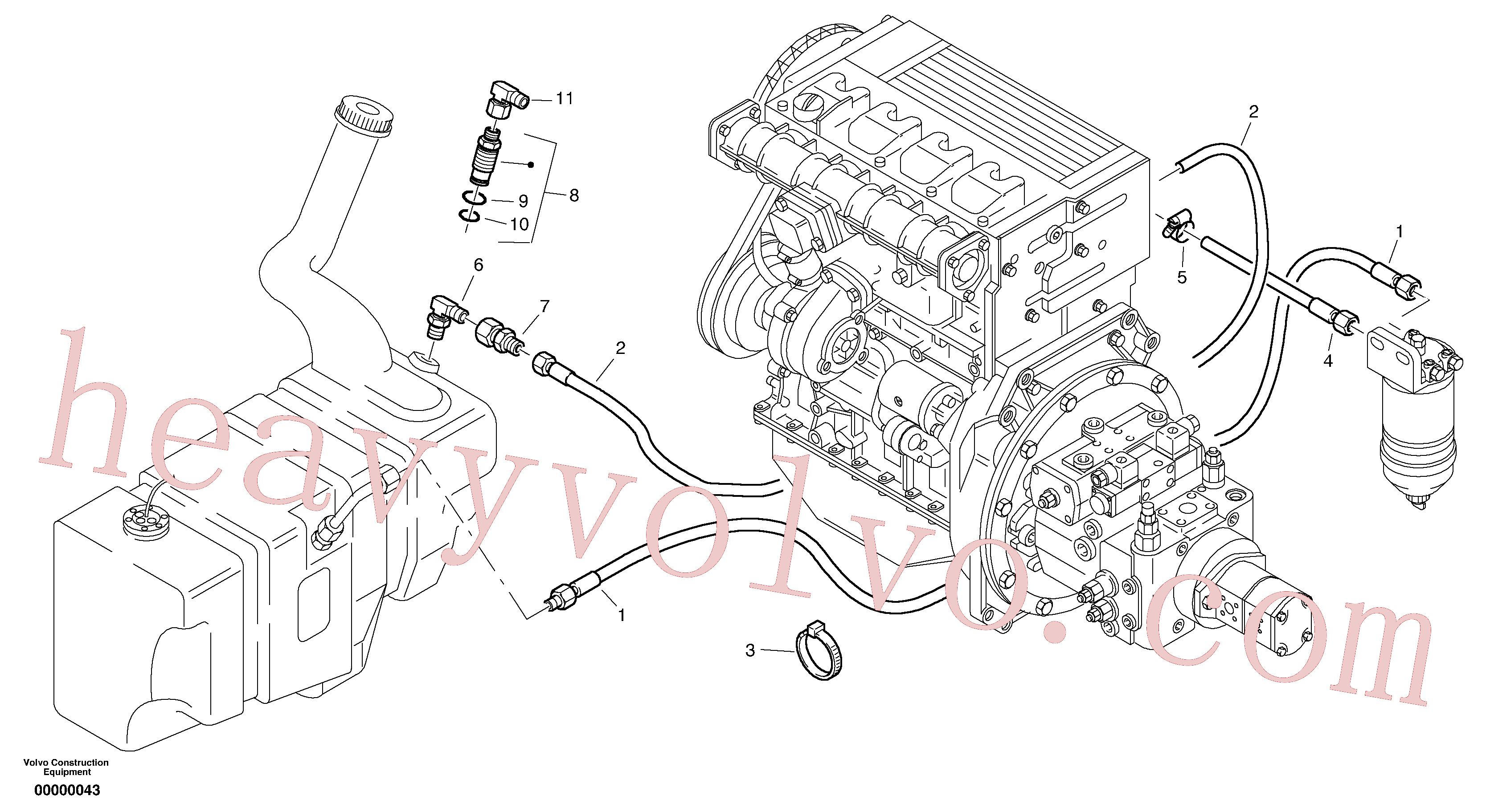 ZM2193590 for Volvo Fuel pipes(00000043 assembly)