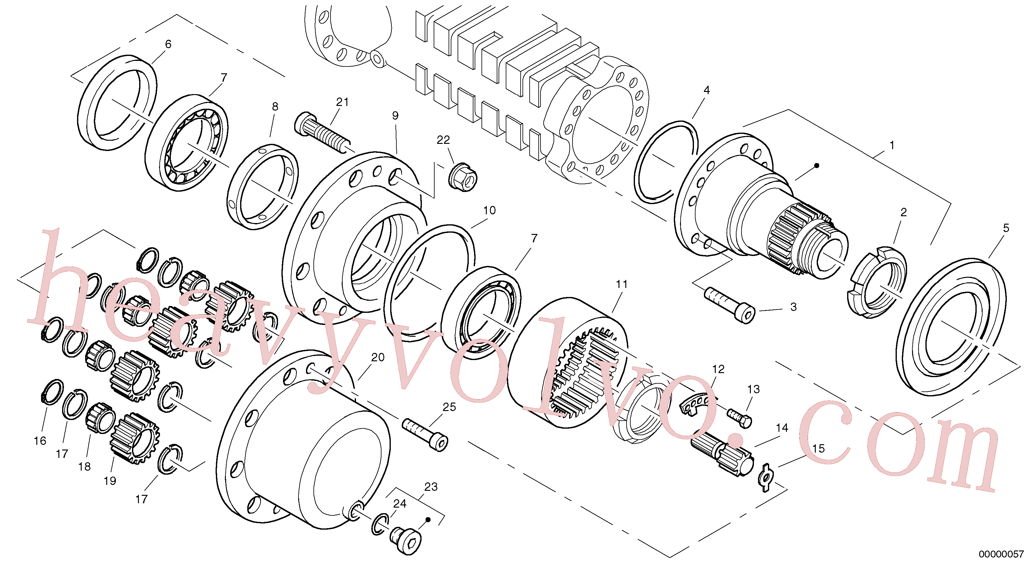 ZM5227730 for Volvo Final drive - portal-front axle(00000057 assembly)