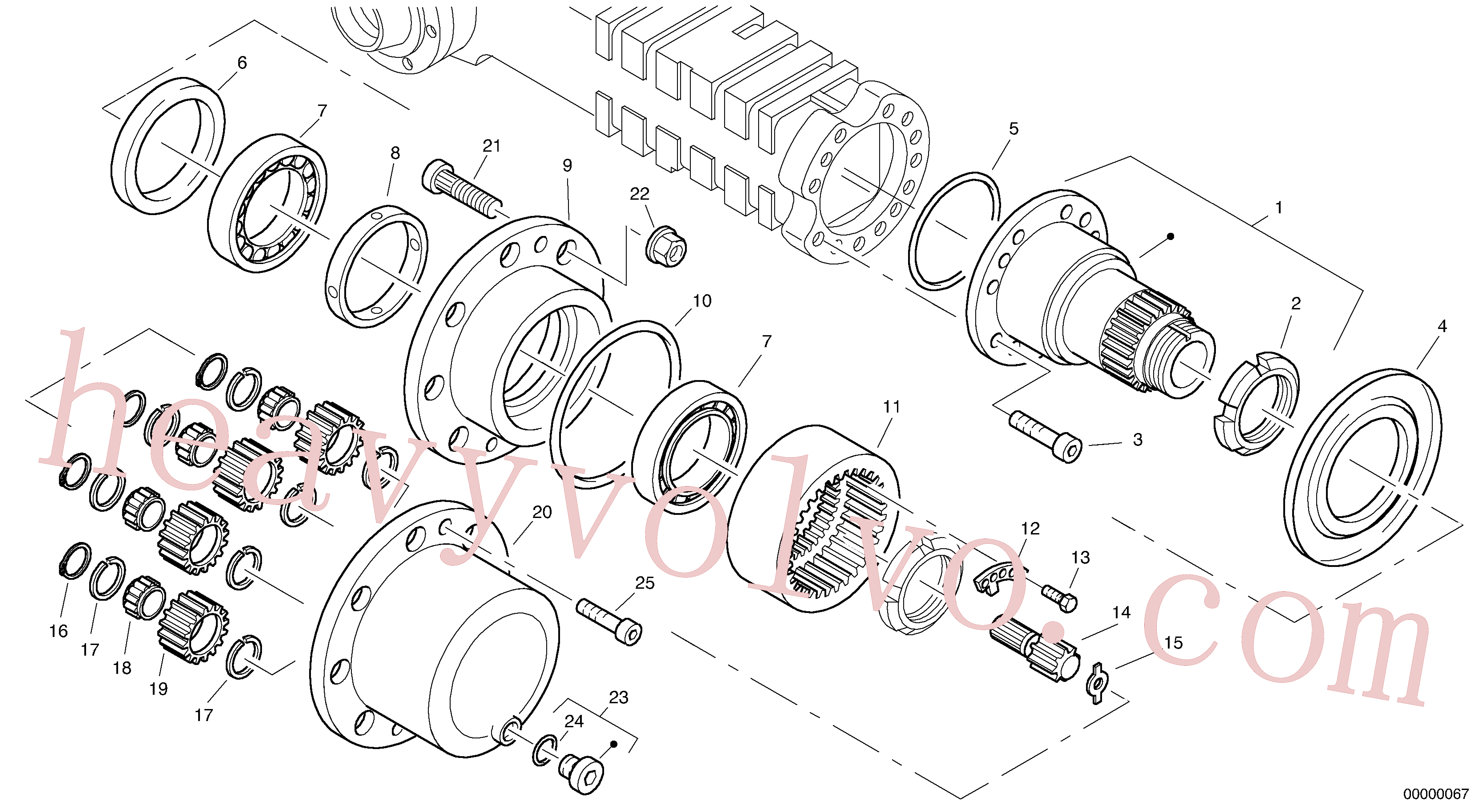 ZM2809117 for Volvo Final drive - Portal-rear axle(00000067 assembly)