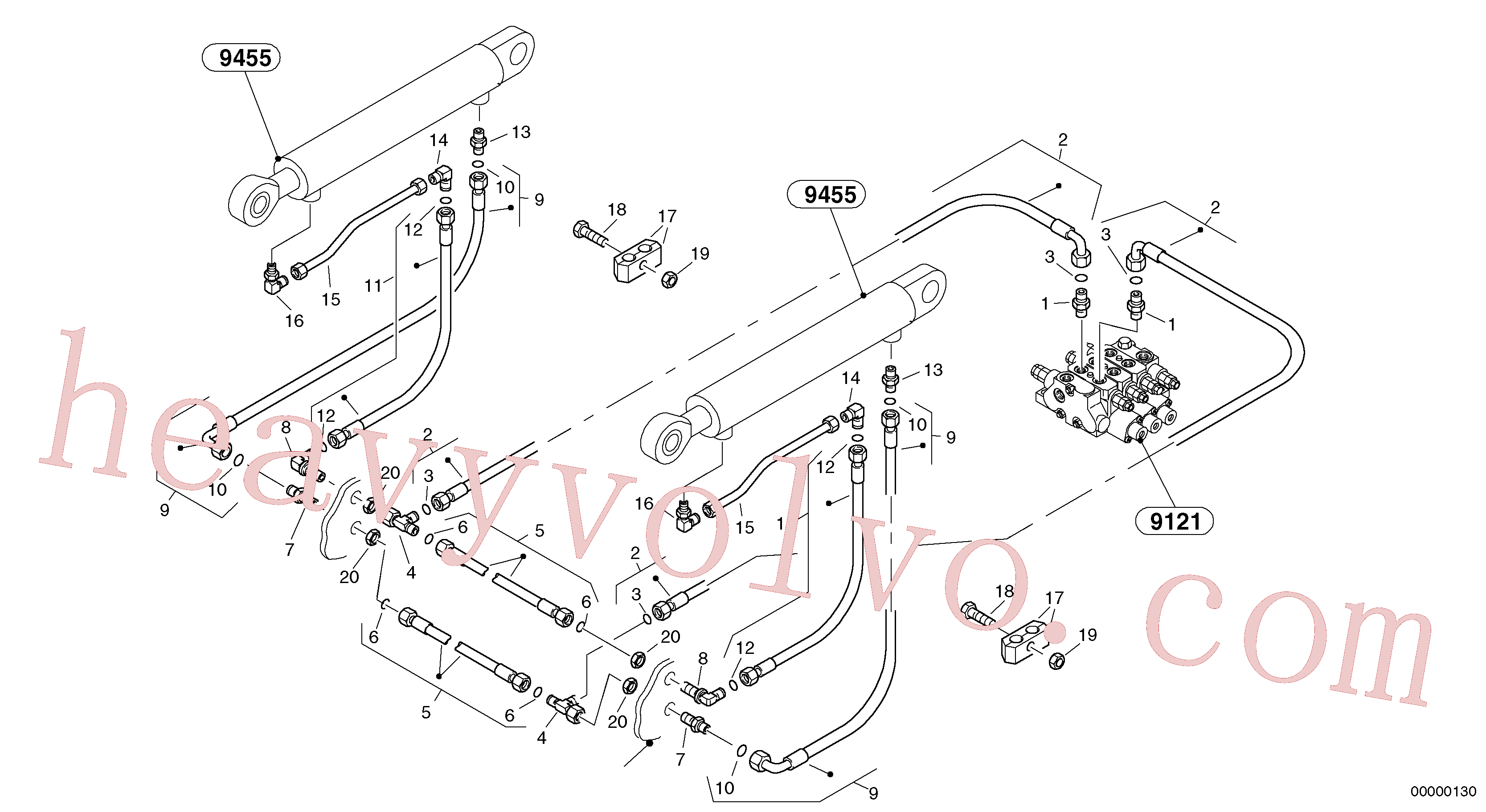 ZM2259050 for Volvo Hydraulic lines - lift hydraulic(00000130 assembly)