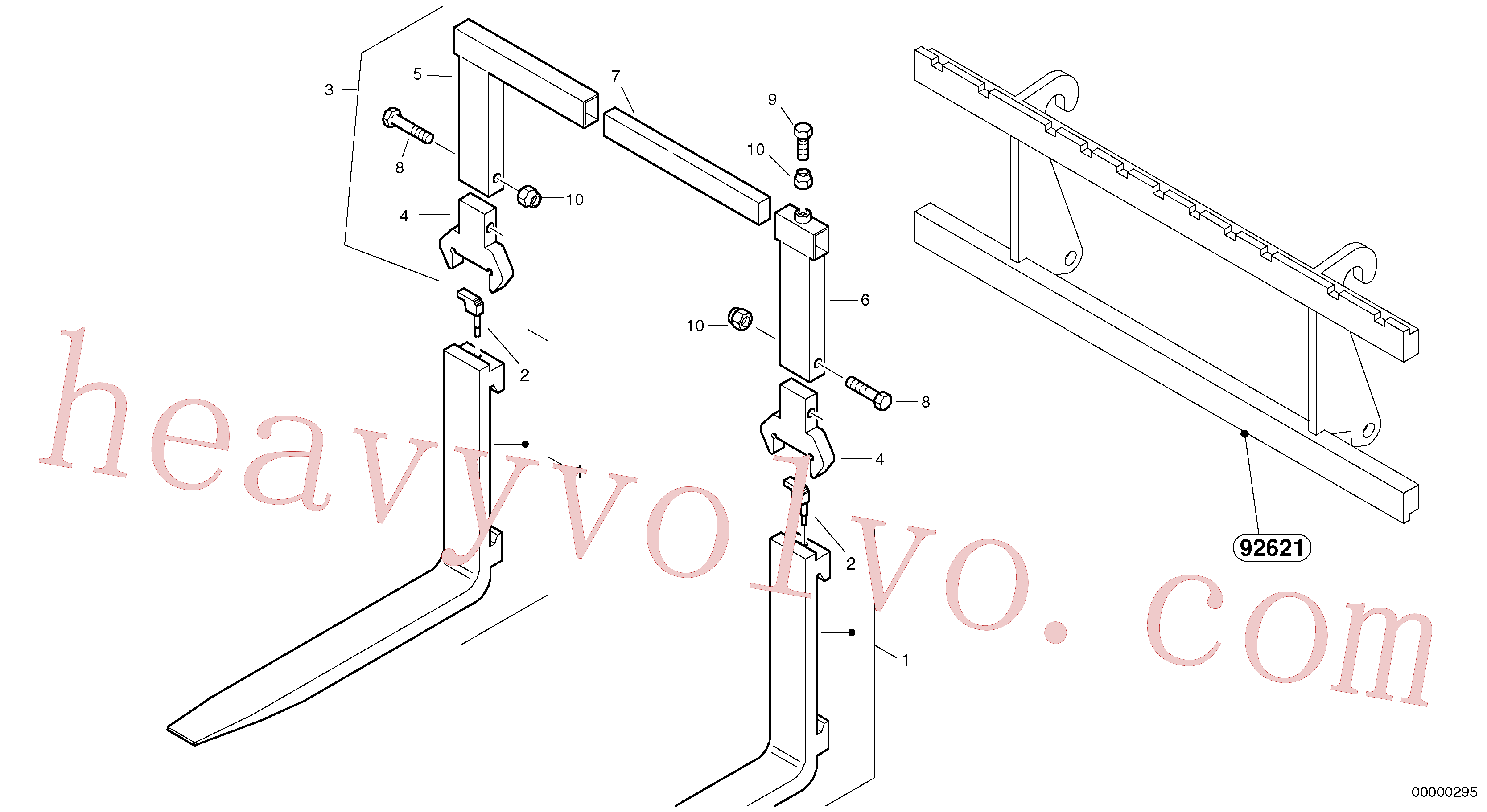 ZM2801697 for Volvo Fork tines(00000295 assembly)