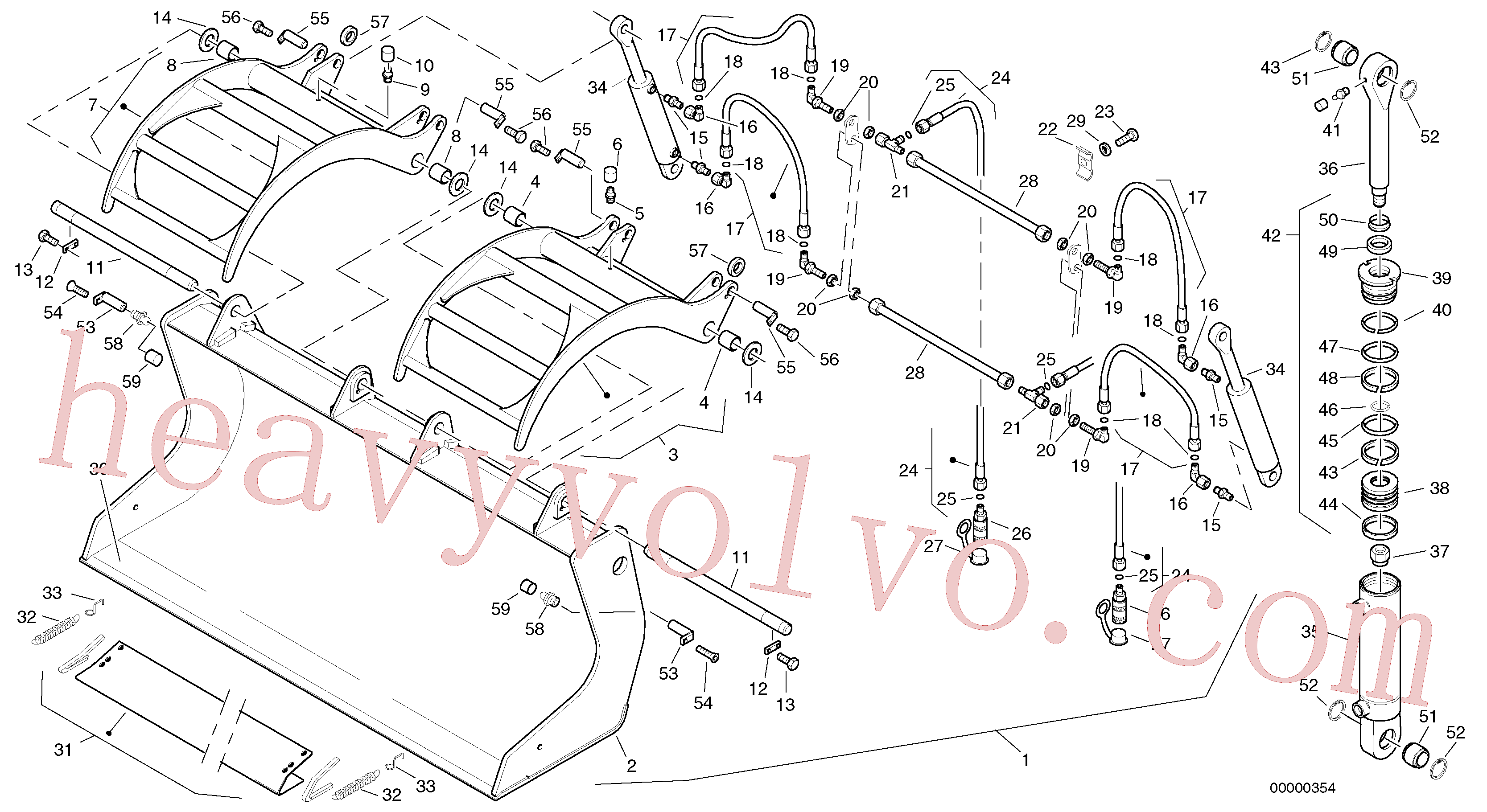 ZM7095370 for Volvo Scrap bucket, 0.7 m³ - 1900 mm broad(00000354 assembly)