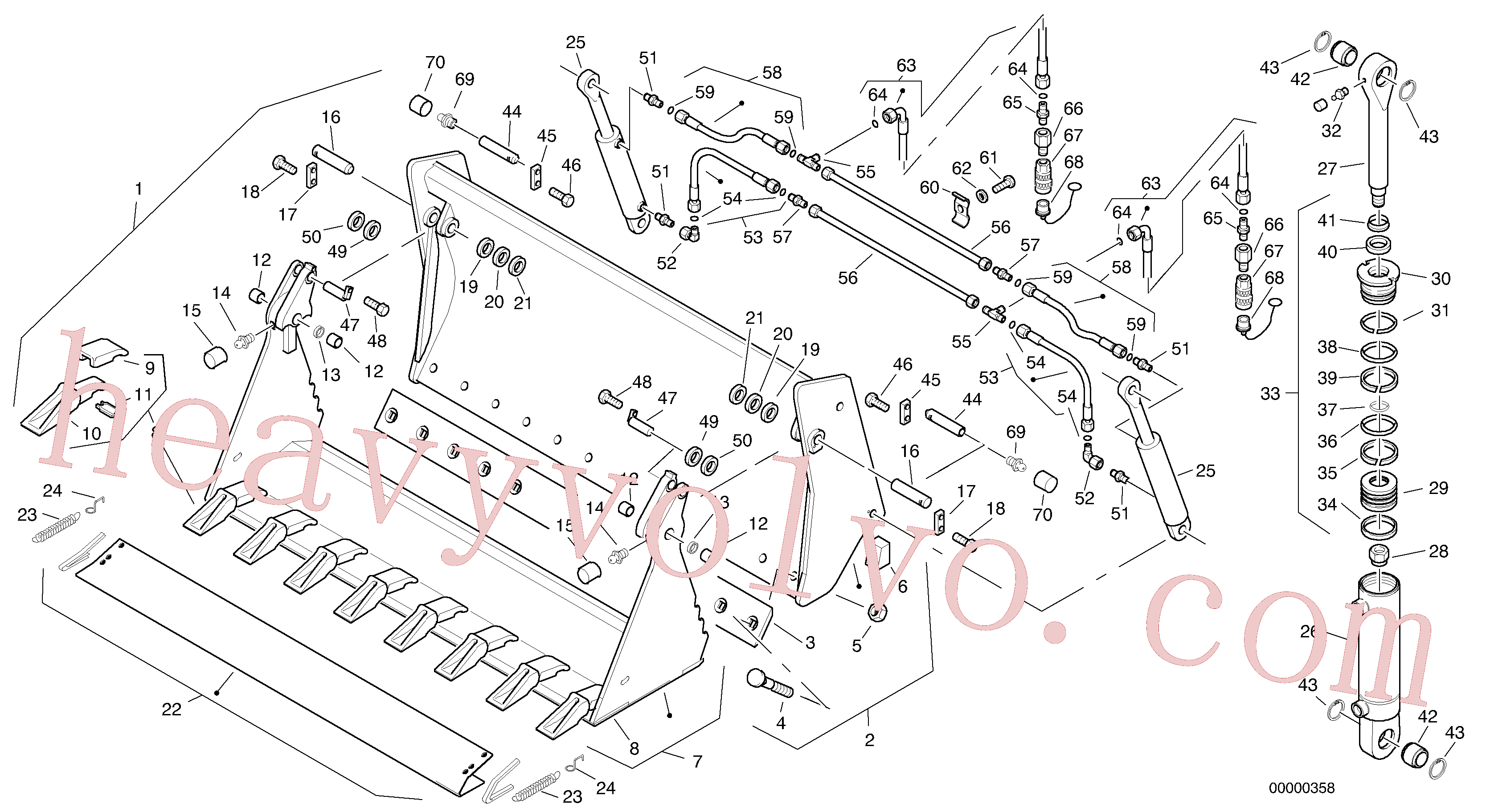 ZM2120880 for Volvo Combined bucket - Tpv(00000358 assembly)