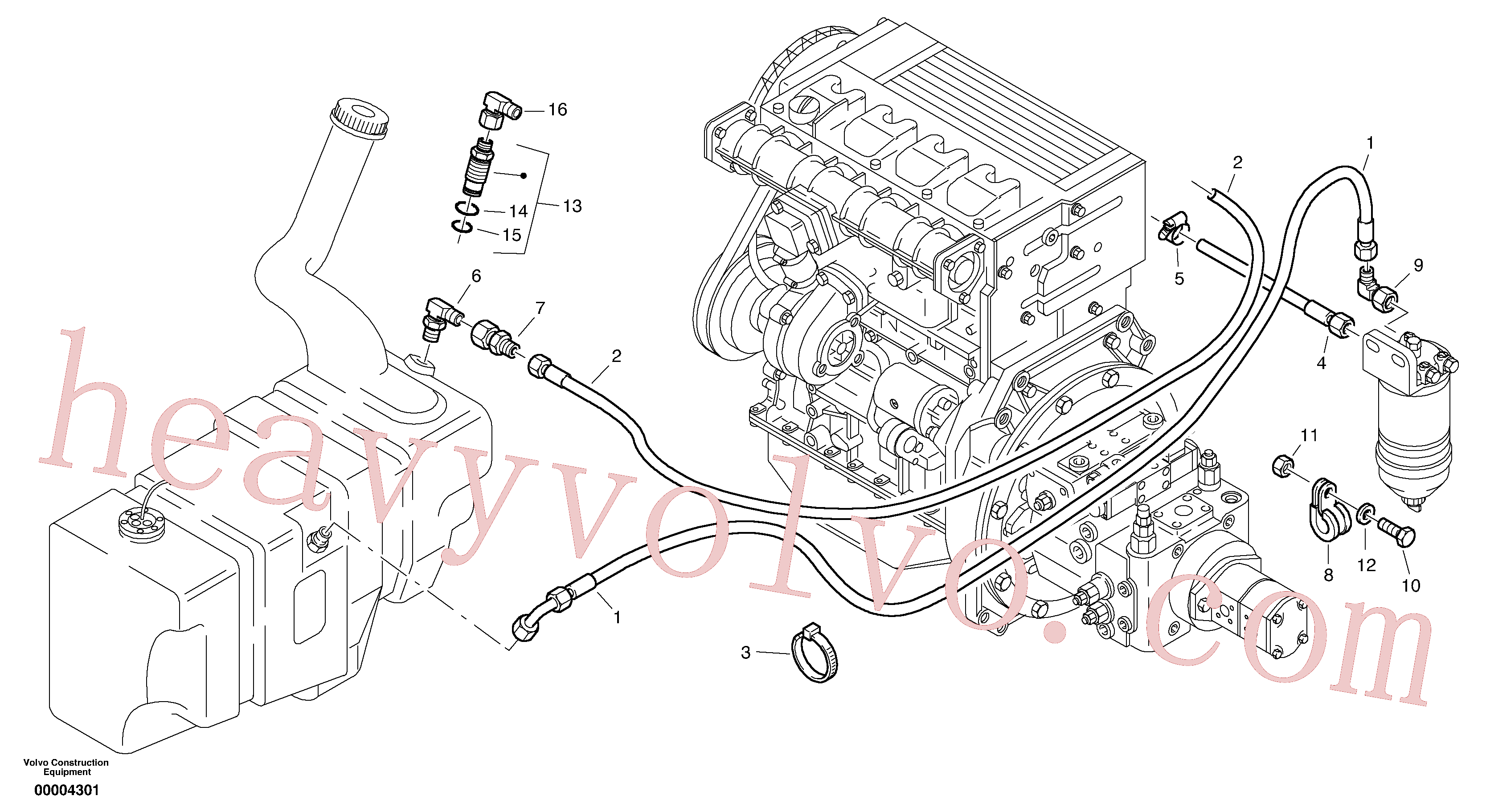 ZM2193590 for Volvo Fuel pipes(00004301 assembly)