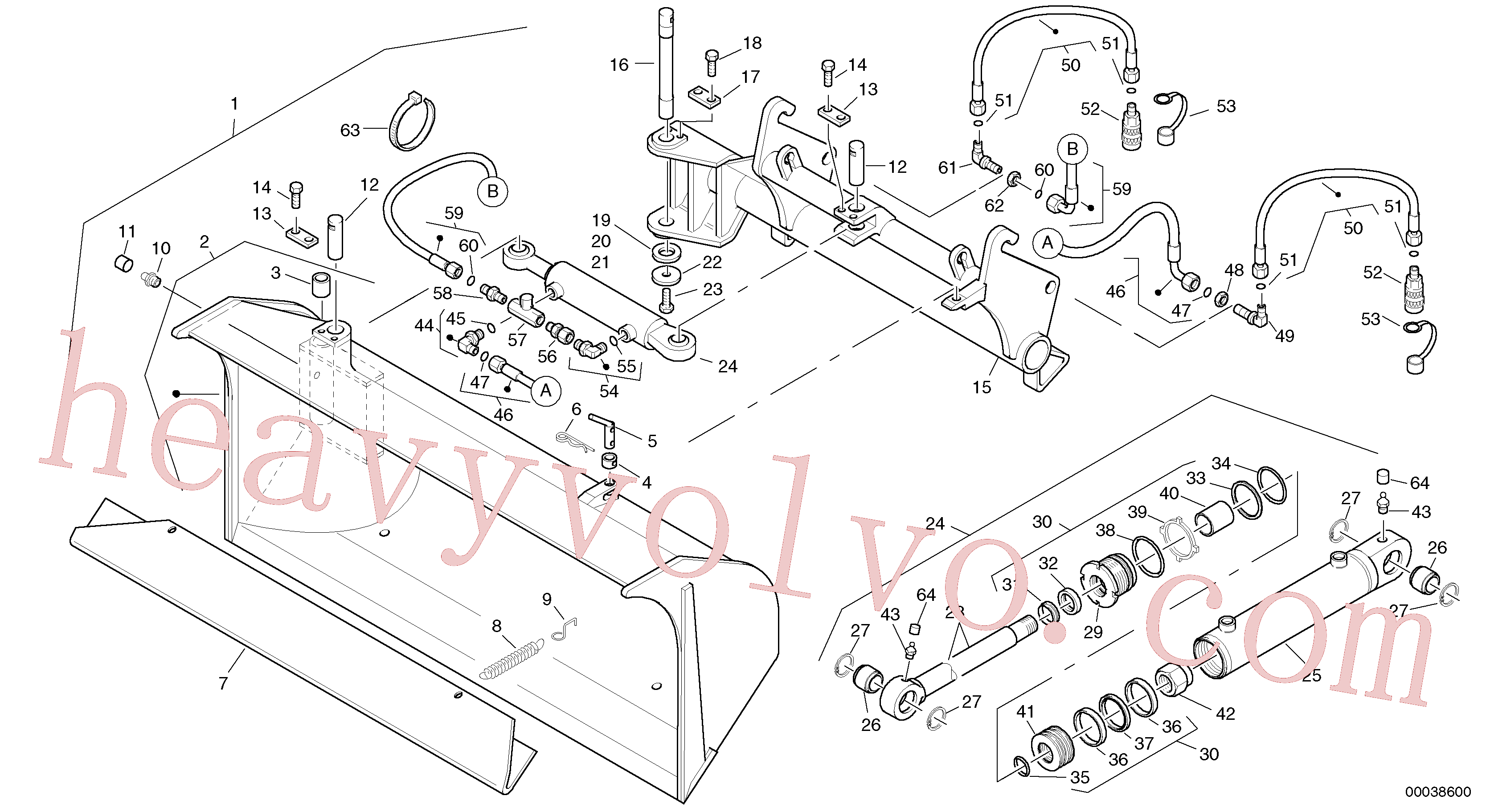 ZM1022370 for Volvo Side tip bucket - 1,1 m³(00038600 assembly)