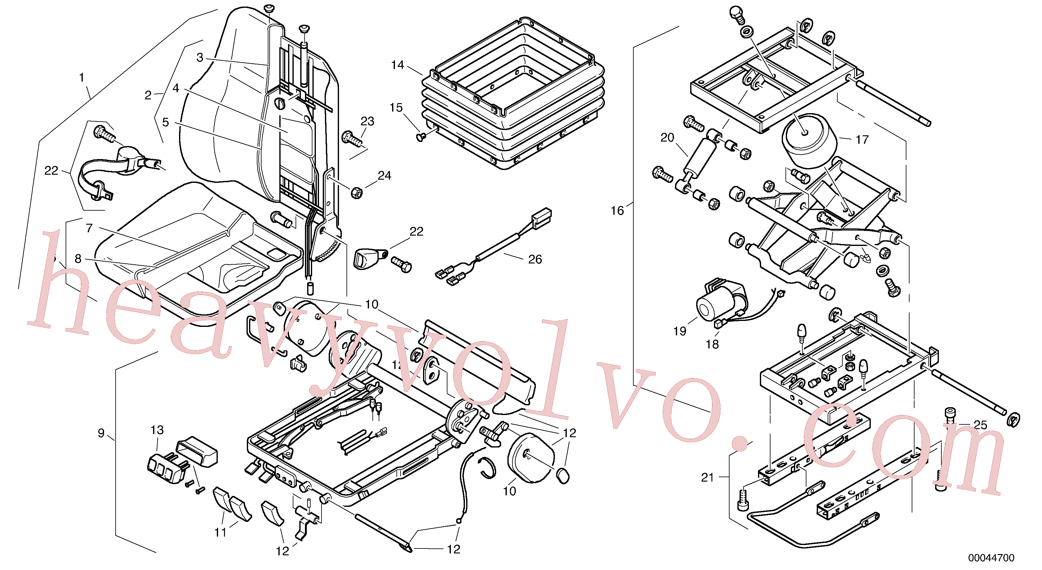 ZM7095370 for Volvo Driver's seat, air suspension - Heating(00044700 assembly)