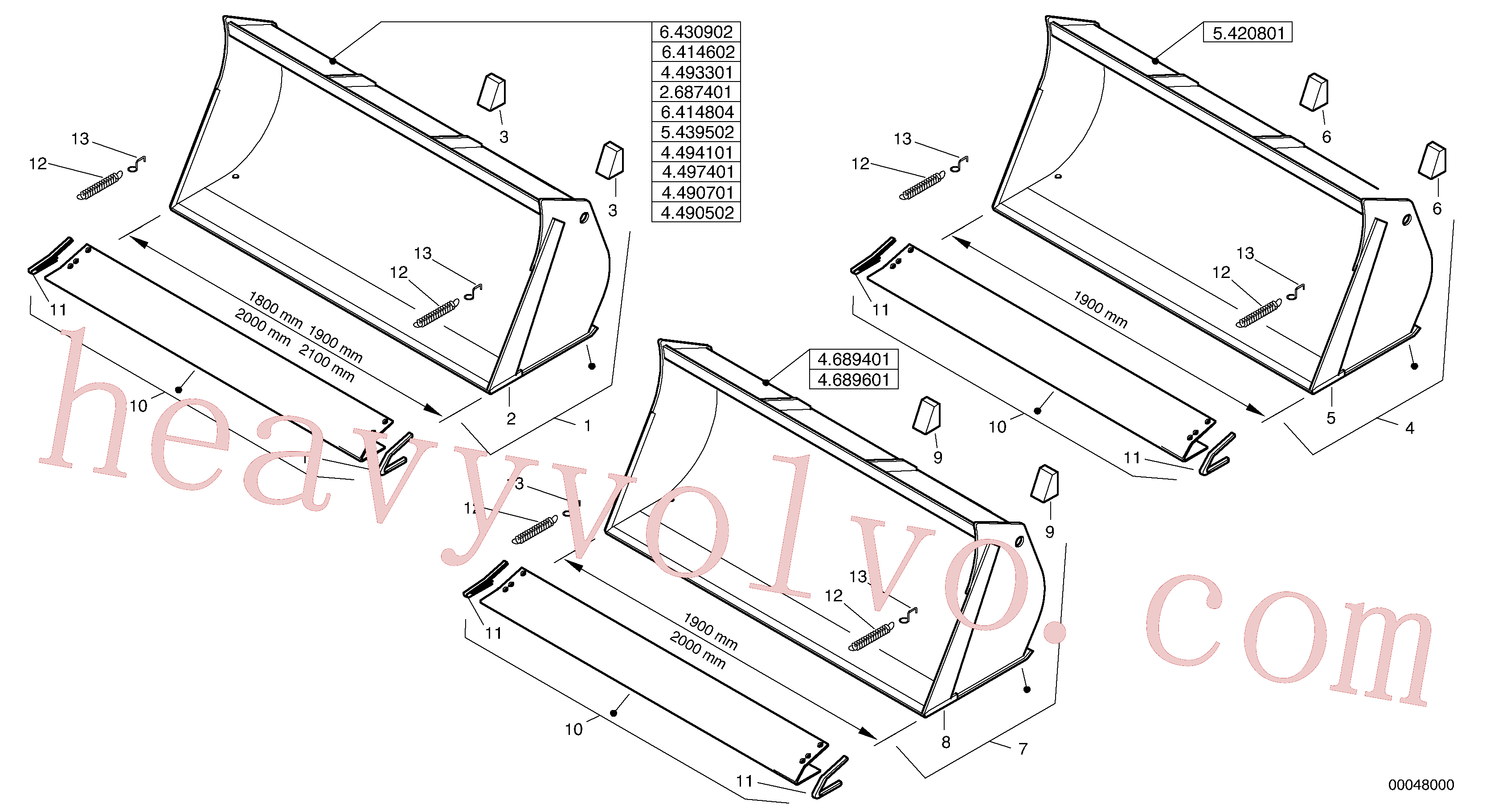 ZM2816169 for Volvo Bucket without teeth - Z-cinematic(00048000 assembly)