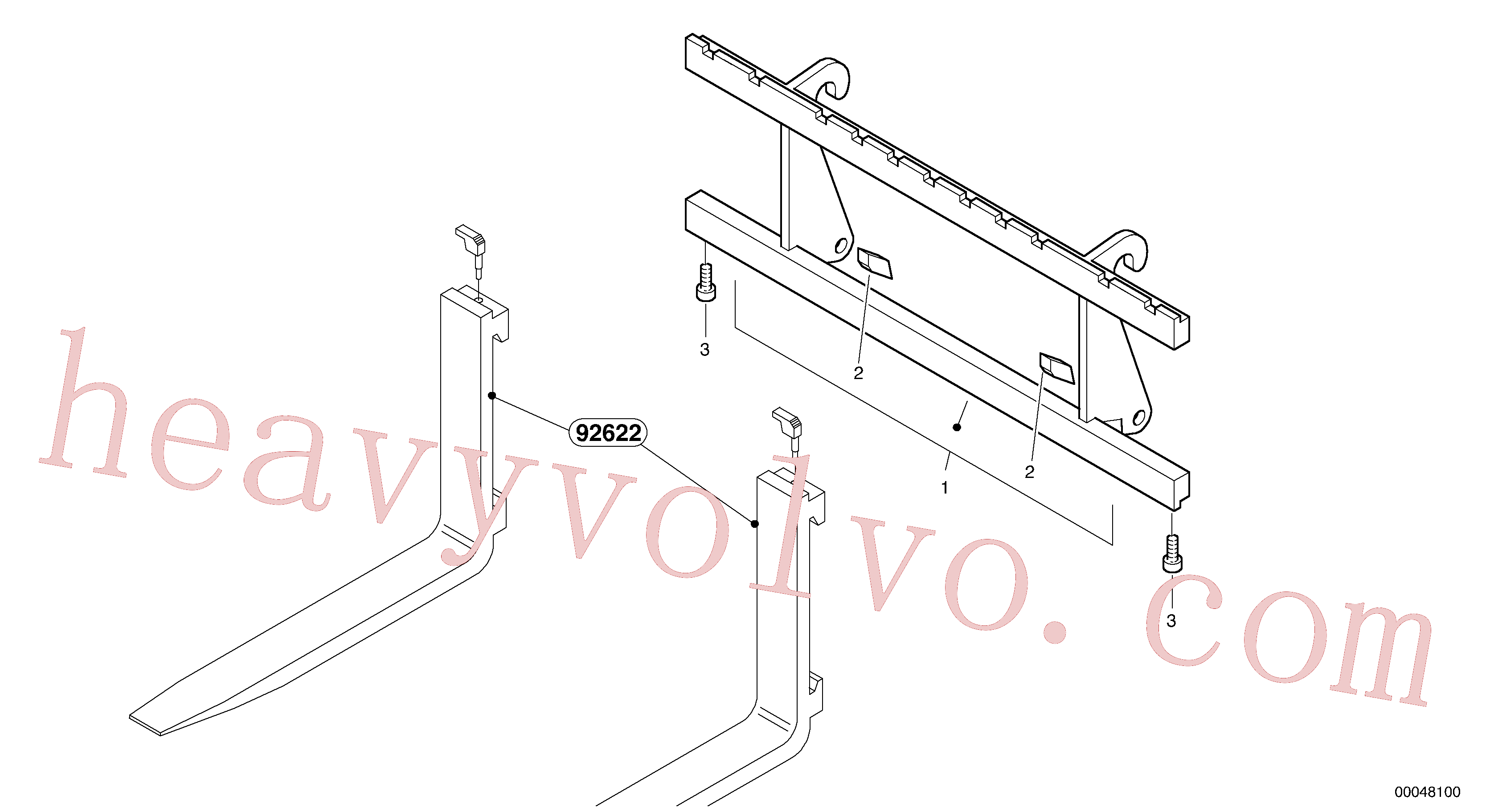 VOE11306209 for Volvo Fork lift attachment support(00048100 assembly)