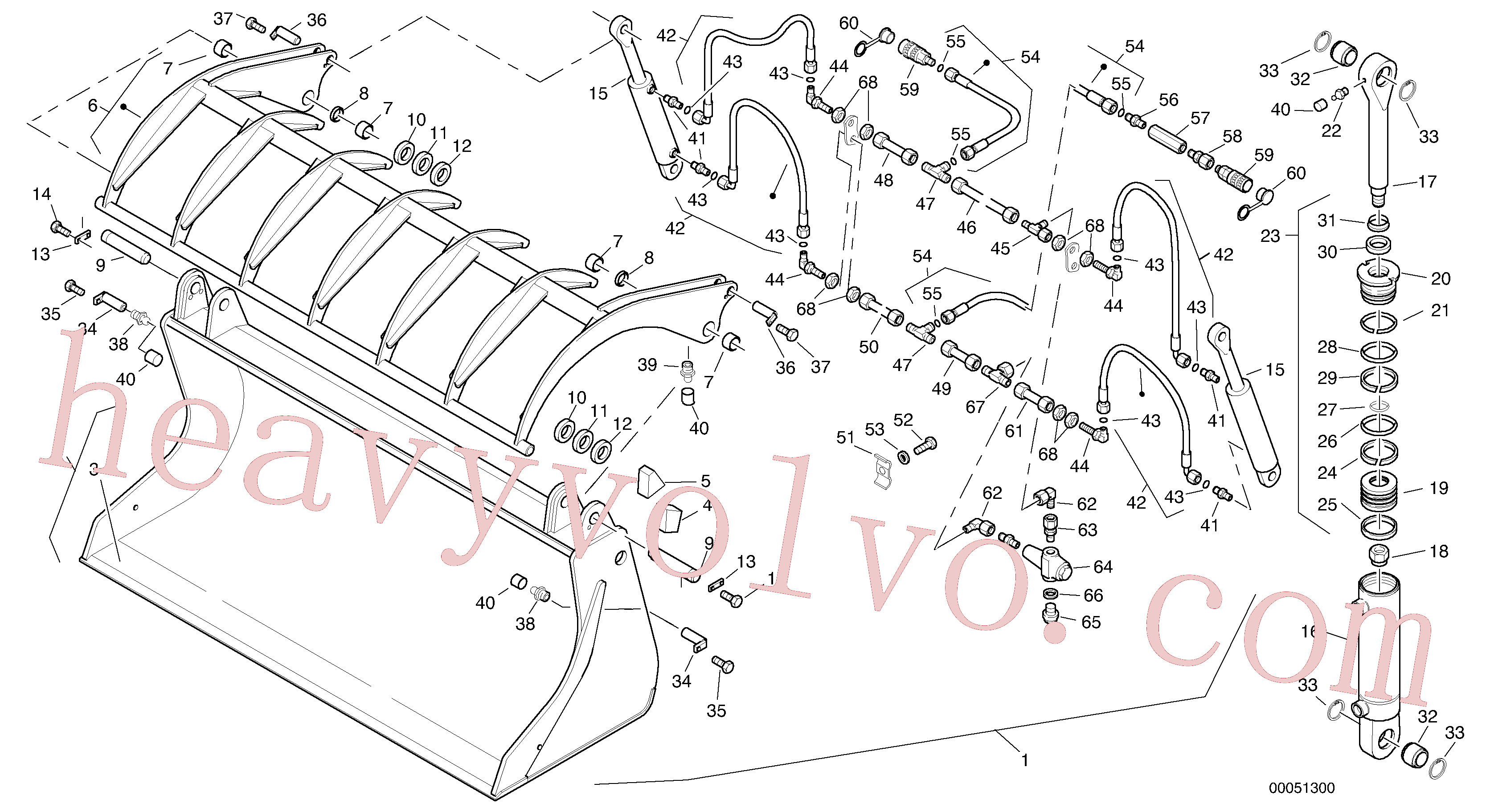 ZM7092353 for Volvo Waste grab bucket - TPZ(00051300 assembly)