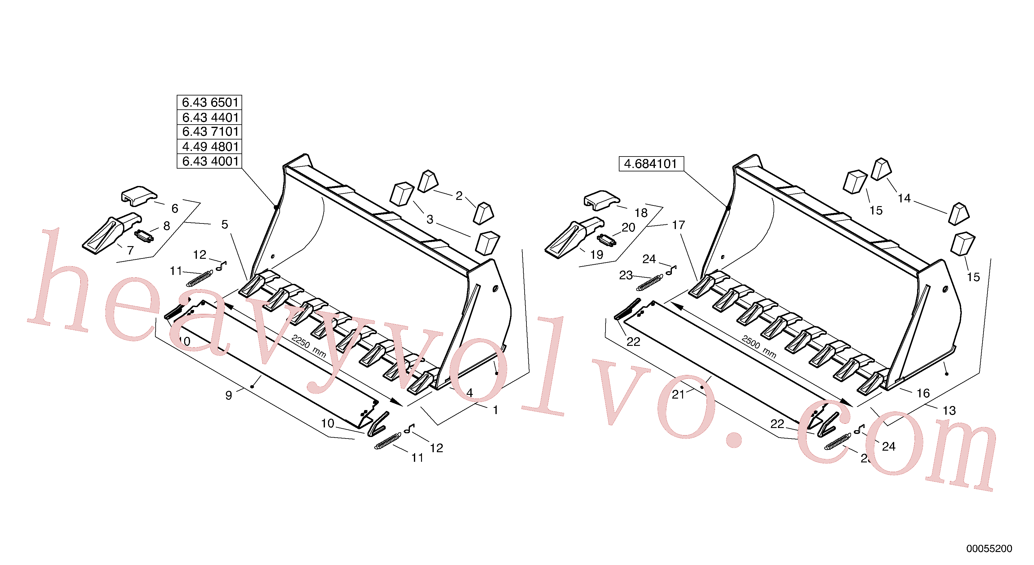 ZM4317145 for Volvo Bucket with teeth - TPZ(00055200 assembly)