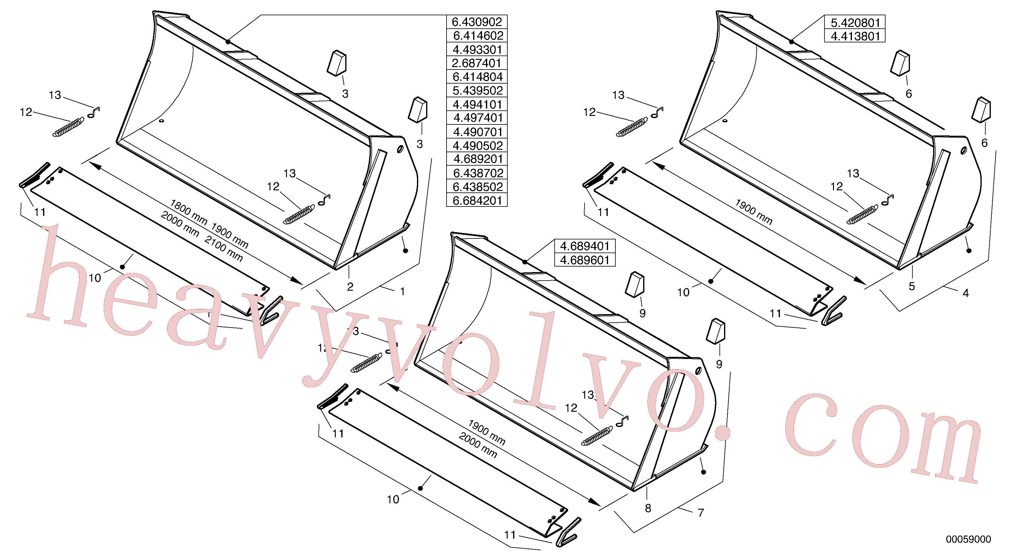 ZM2816169 for Volvo Bucket without teeth - Z-Cinematic(00059000 assembly)