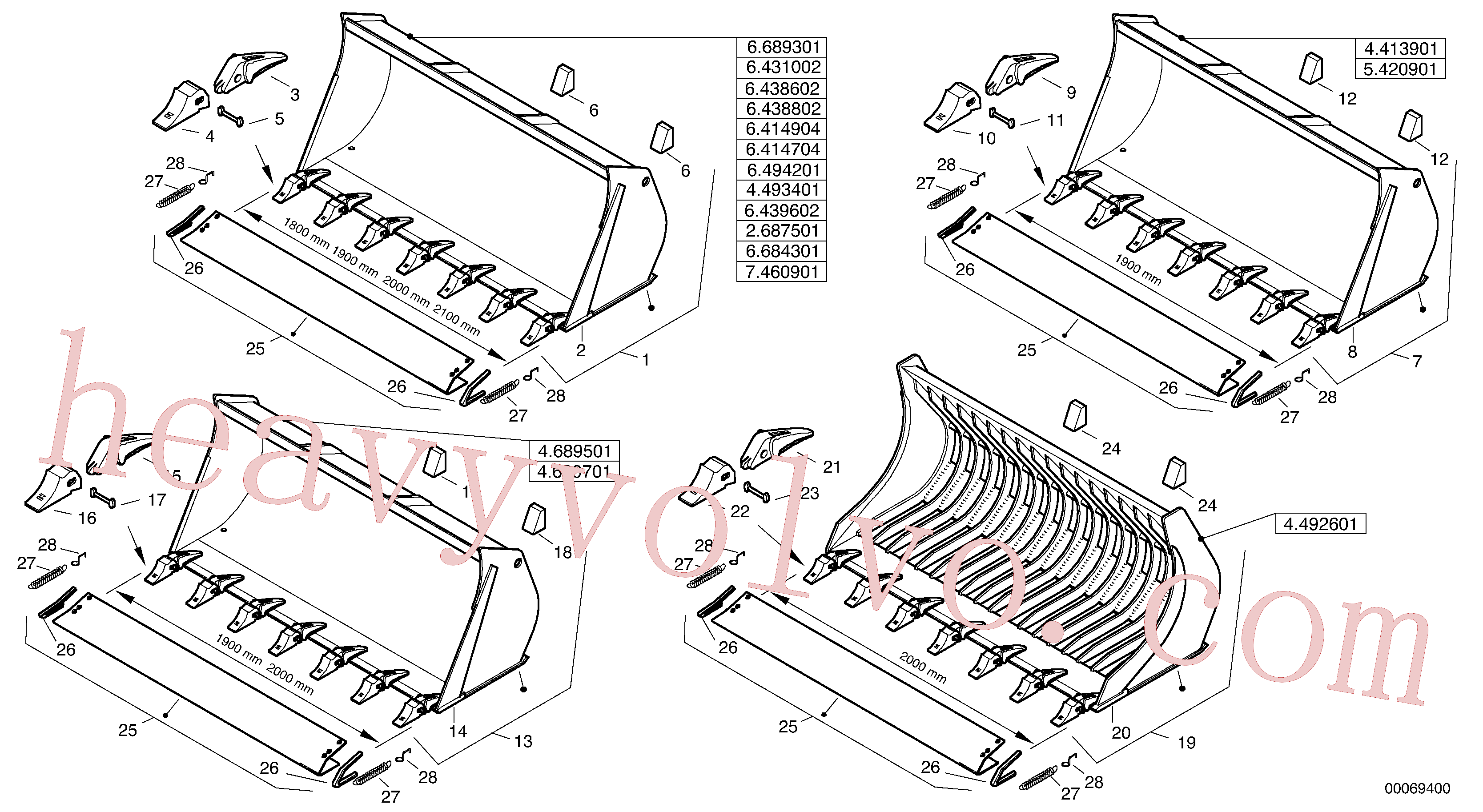 ZM2816178 for Volvo Bucket with teeth - Z-Cinematic(00069400 assembly)