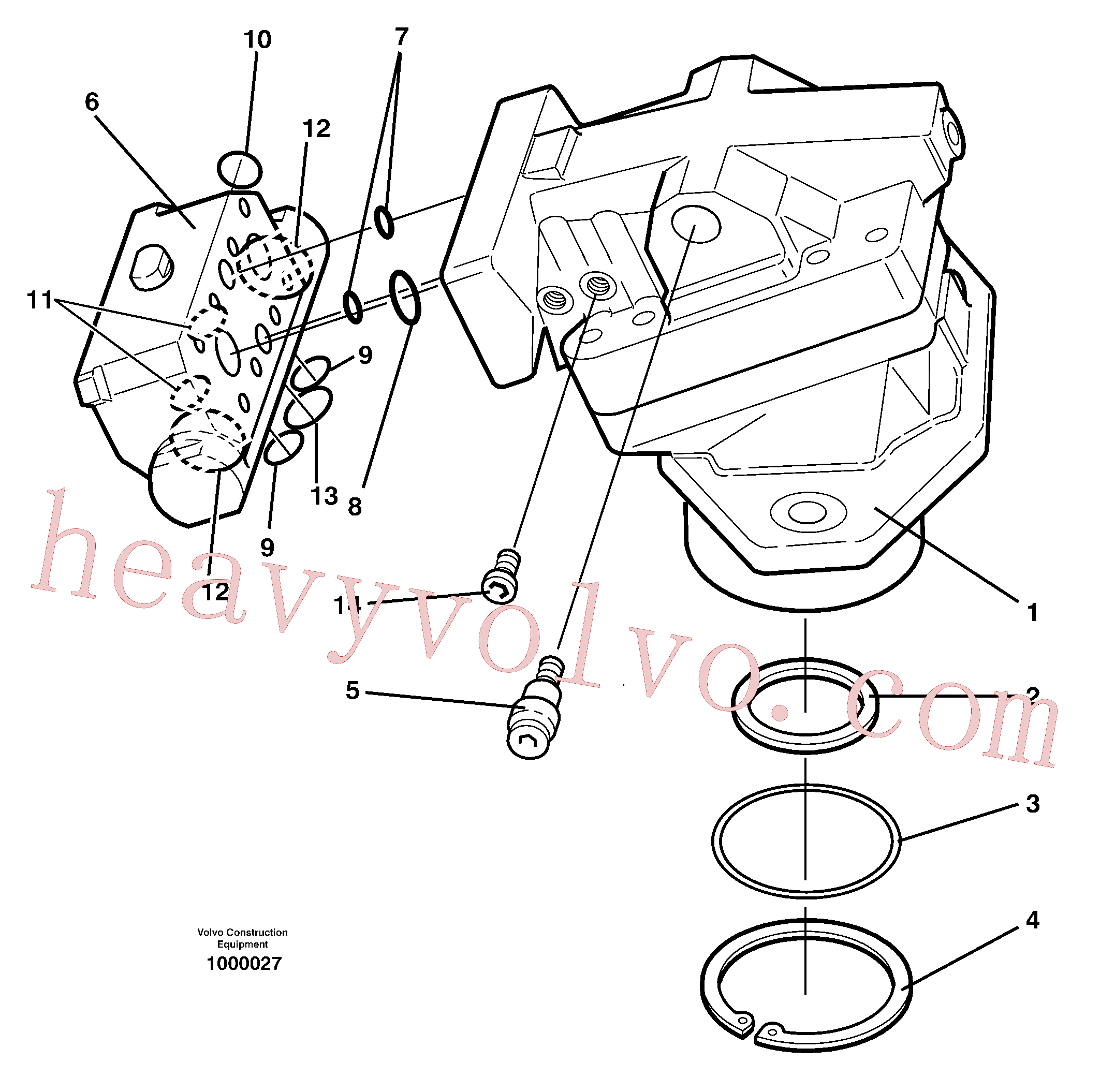 VOE14262197 for Volvo Hydraulic motor, travel(1000027 assembly)