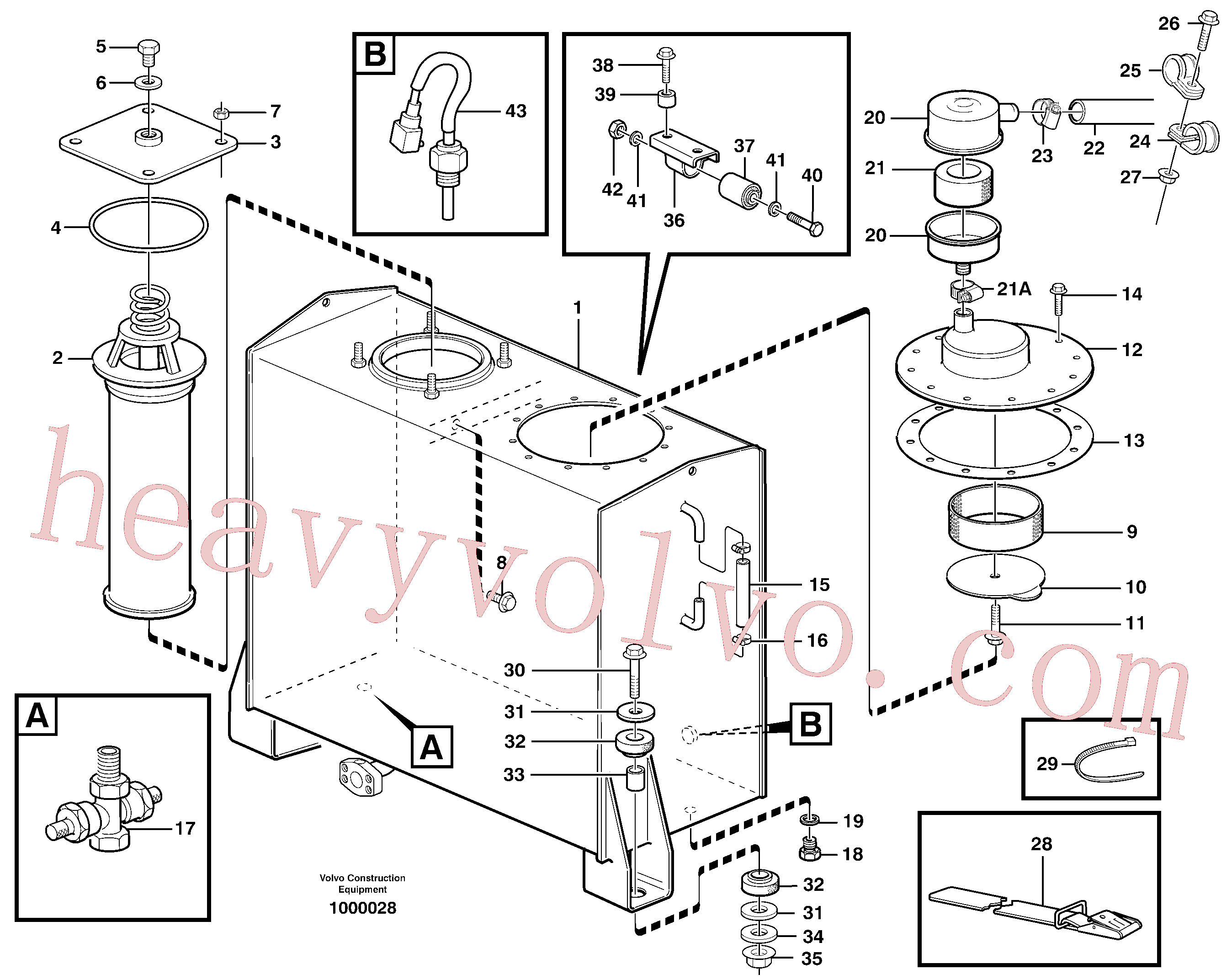 VOE940176 for Volvo Hydraulic oil tank(1000028 assembly)