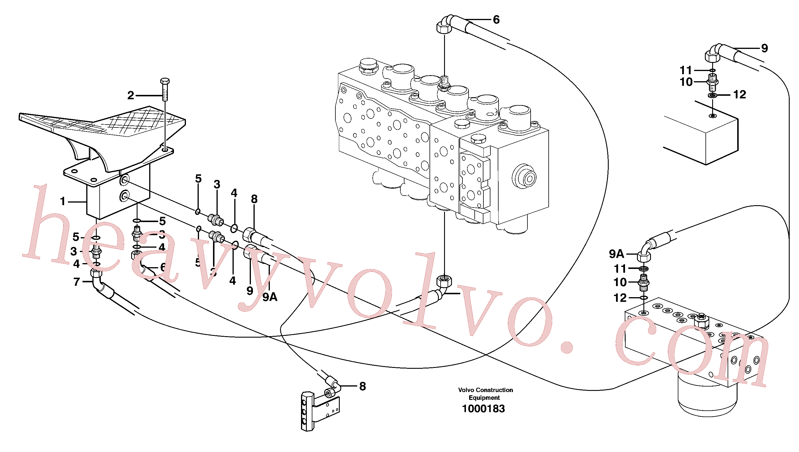 VOE14378760 for Volvo Servo hydraulics, offset(1000183 assembly)