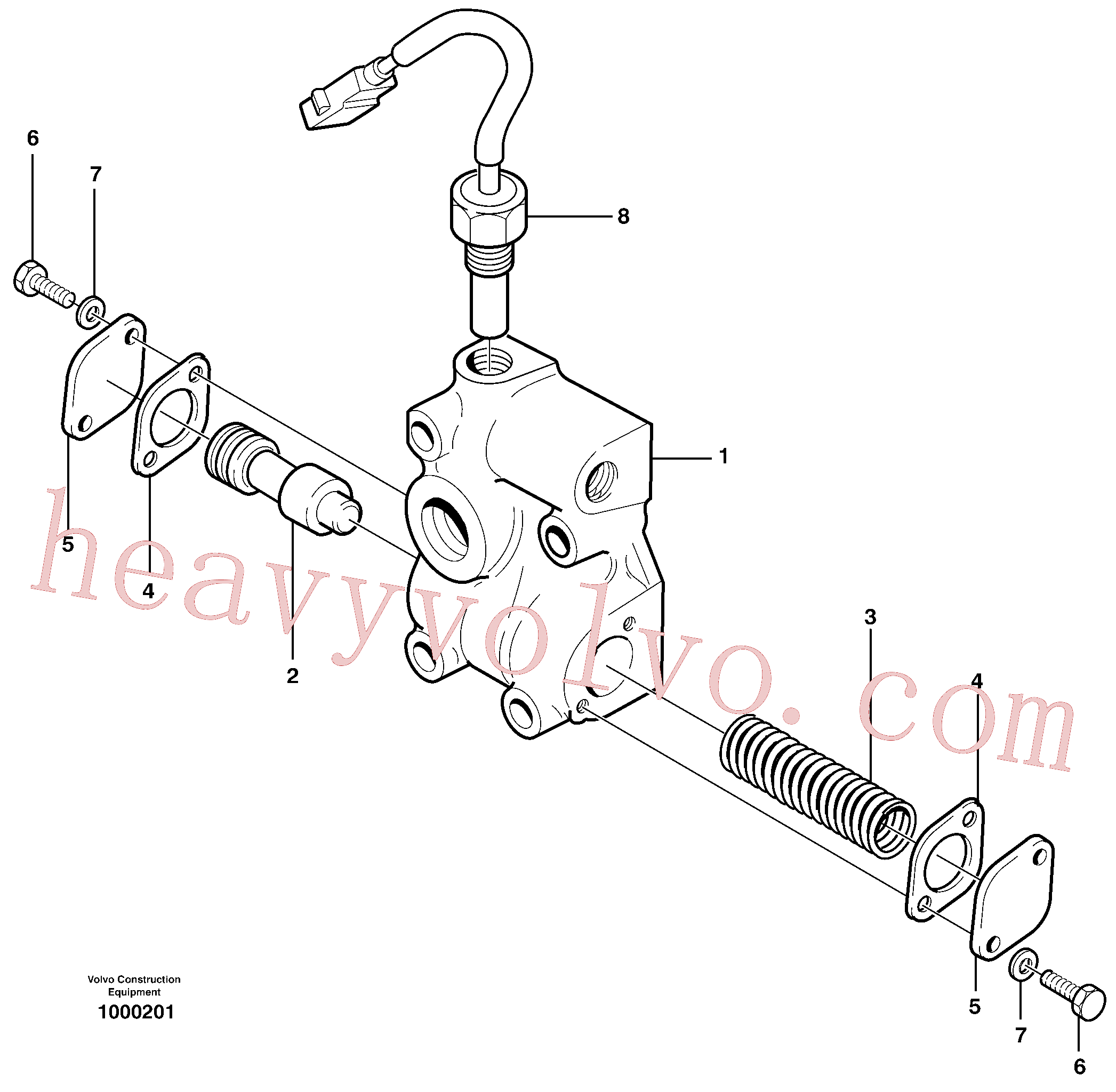 VOE98430607 for Volvo Lubricating oil valve(1000201 assembly)