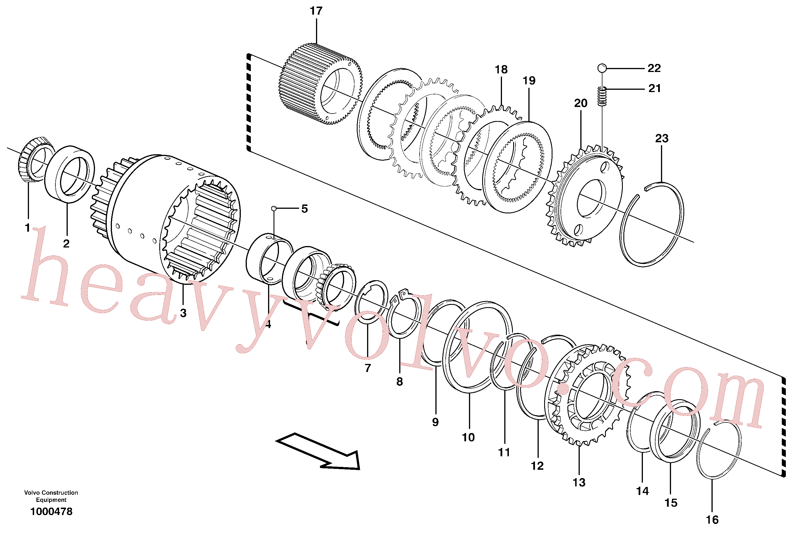 VOE12974776 for Volvo Clutch drum, Forward & reverse(1000478 assembly)