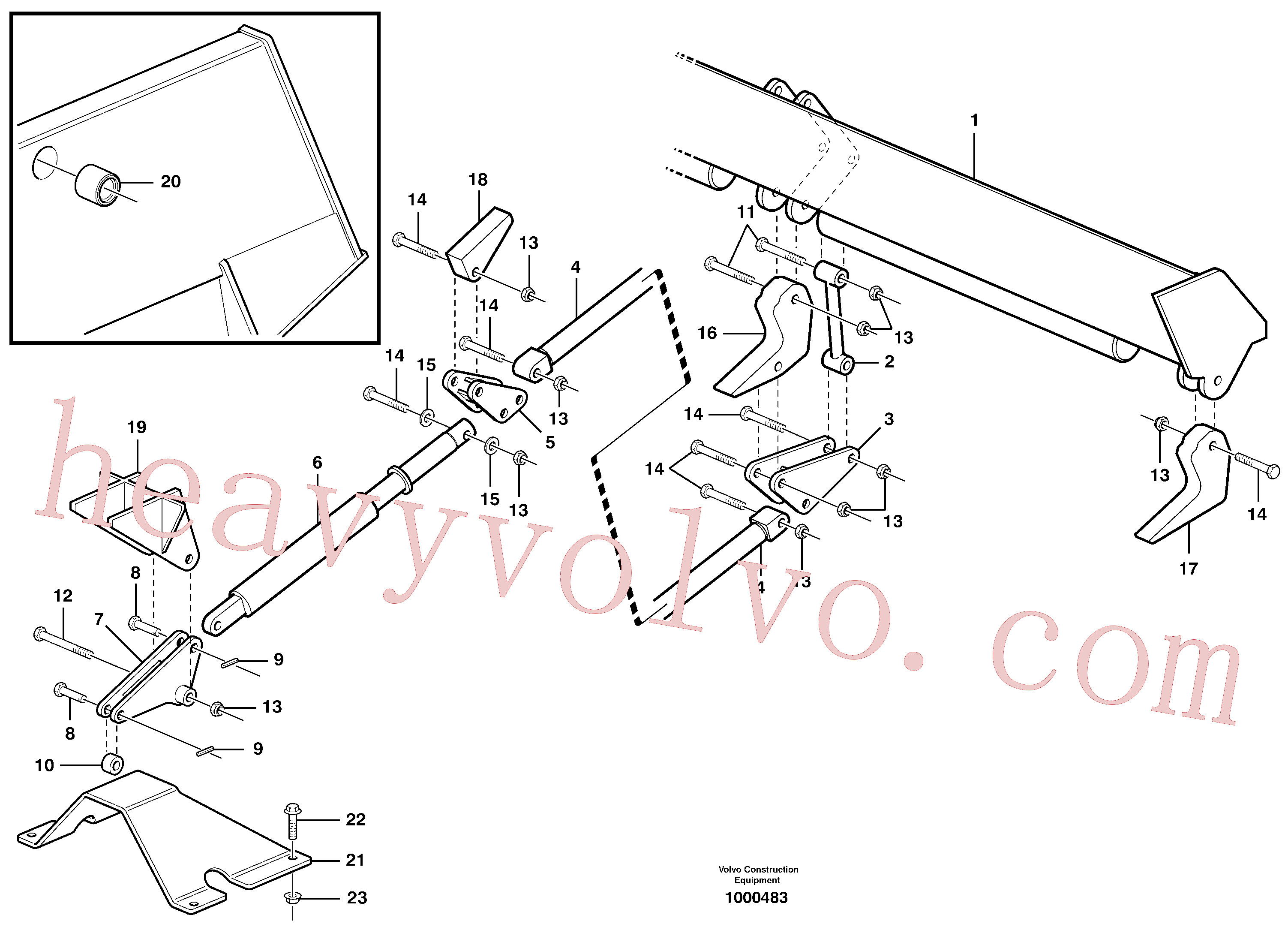 VOE951993 for Volvo Rear flap, mechanical.(1000483 assembly)