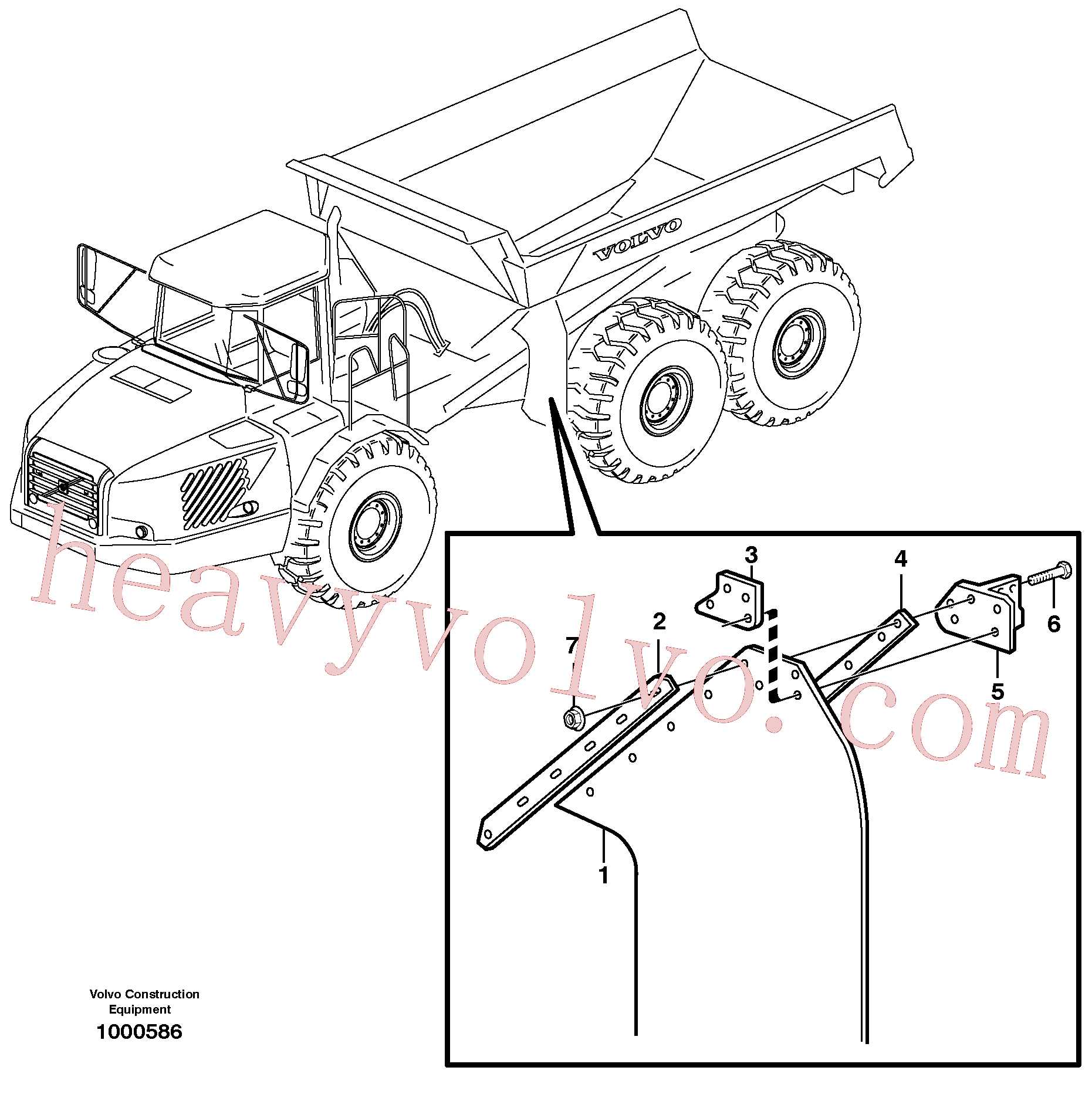 EH965185 for Volvo Mudflap, load unit(1000586 assembly)