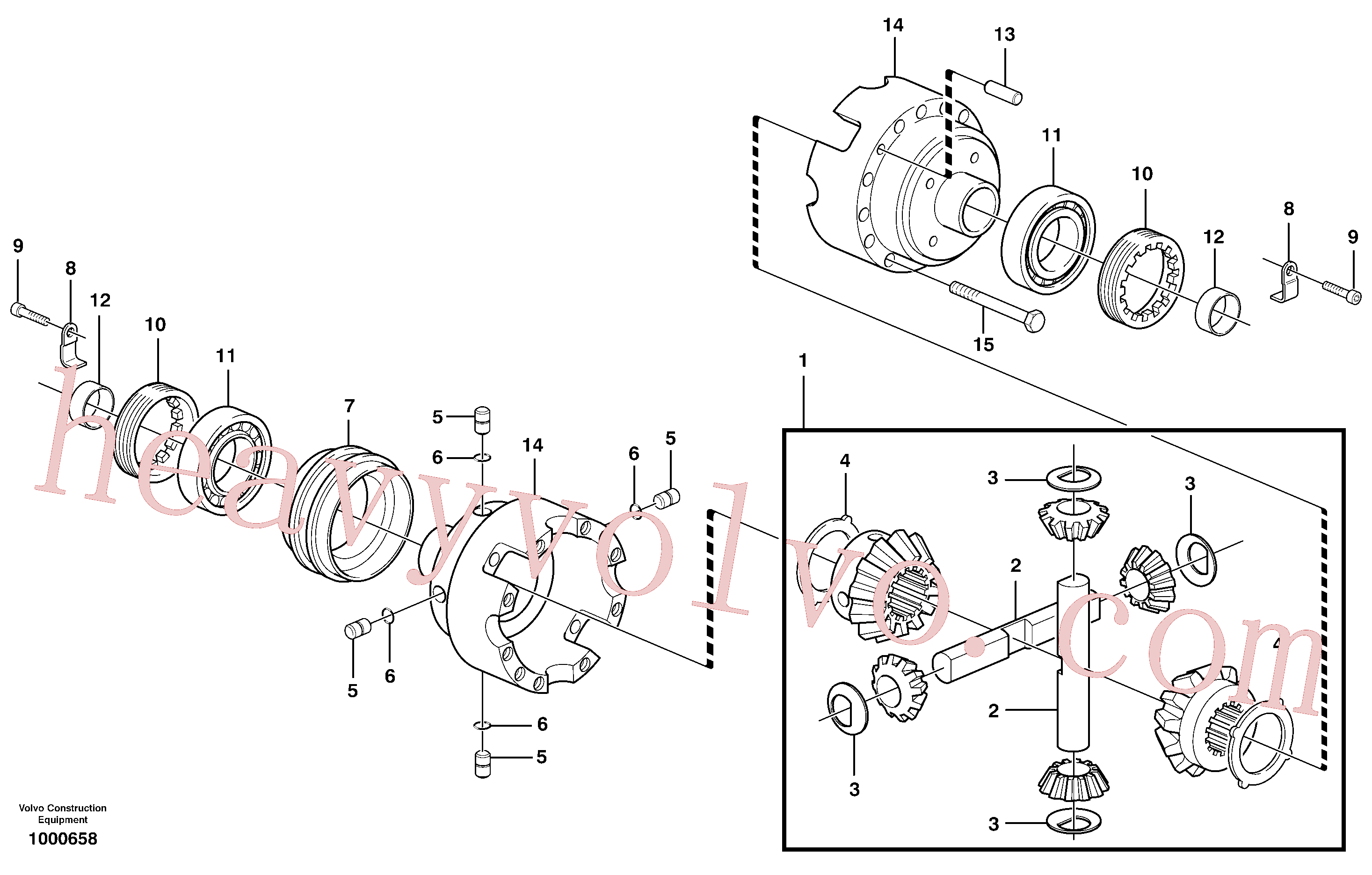 VOE11709311 for Volvo Differential. Rear(1000658 assembly)