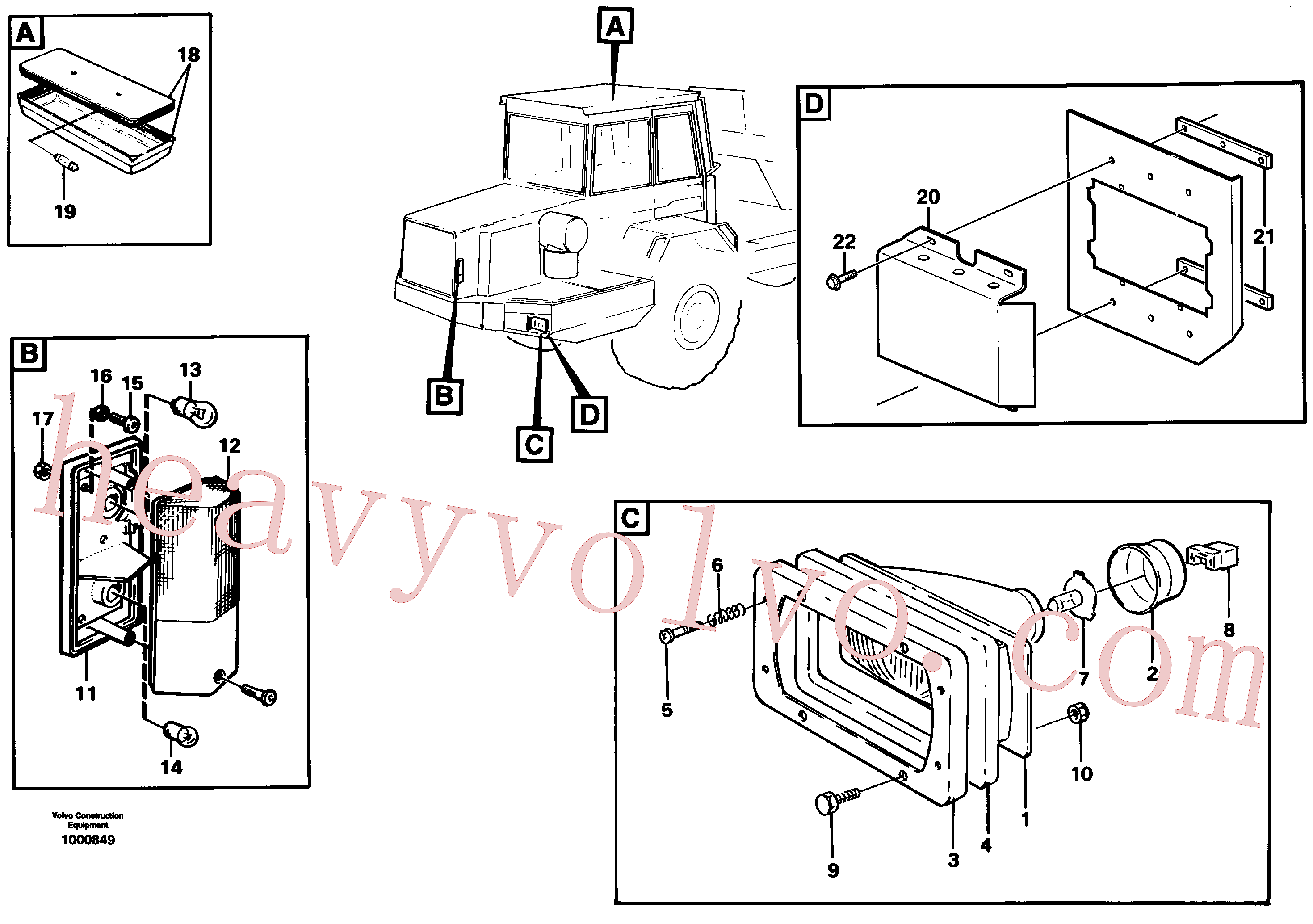 VOE13956066 for Volvo Lighting, front(1000849 assembly)