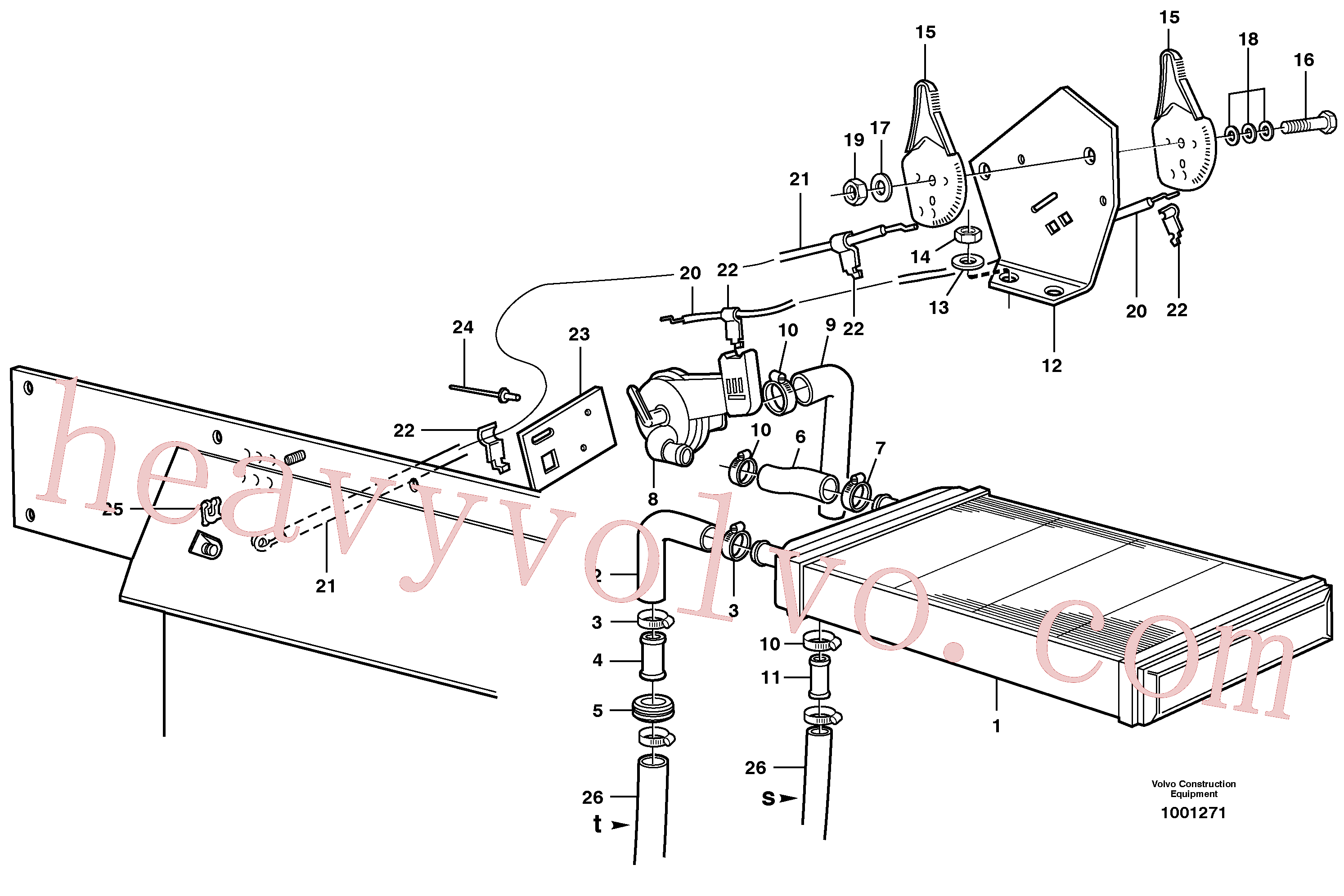 VOE13942672 for Volvo Radiator and control(1001271 assembly)