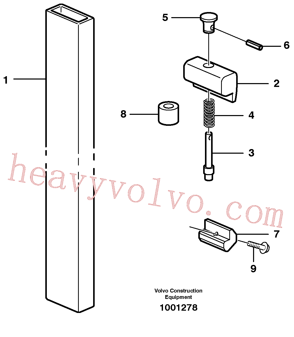 VOE11111580 for Volvo Loading support, Fork tines(1001278 assembly)