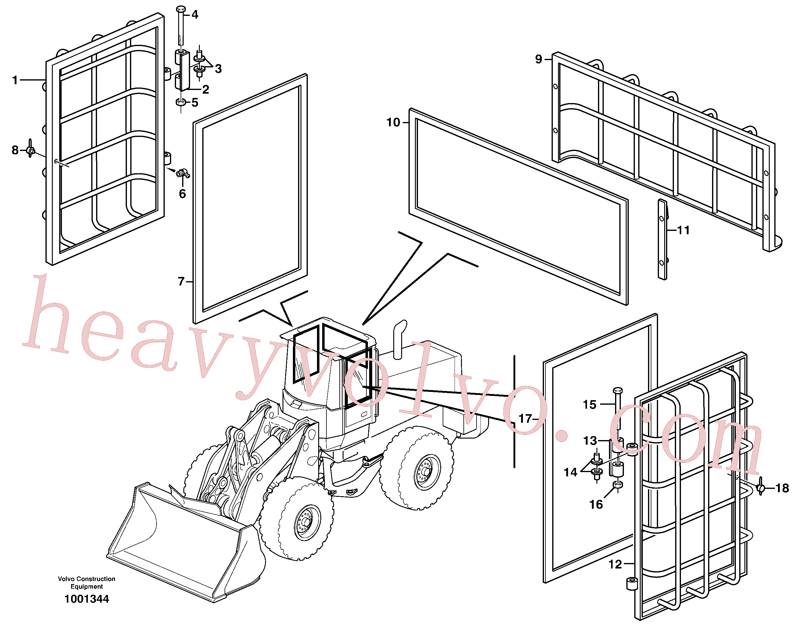 VOE979022 for Volvo Window guards, side and rear windows.(1001344 assembly)