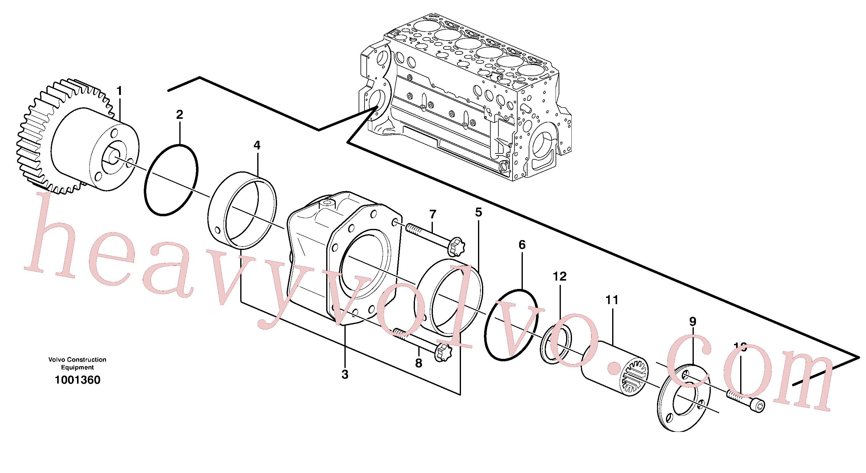 ZM2900268 for Volvo Pump drive power take-off(1001360 assembly)