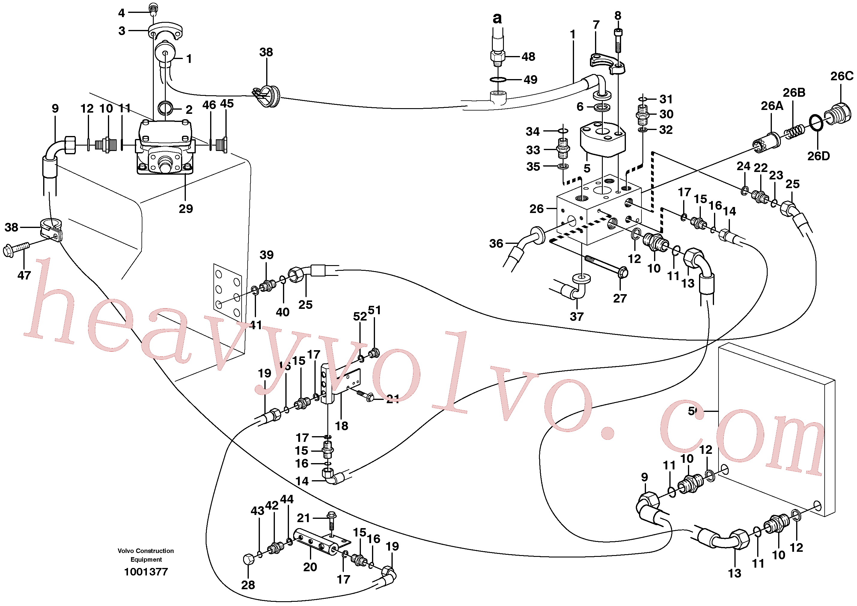 VOE981290 for Volvo Hydraulic system, return lines(1001377 assembly)