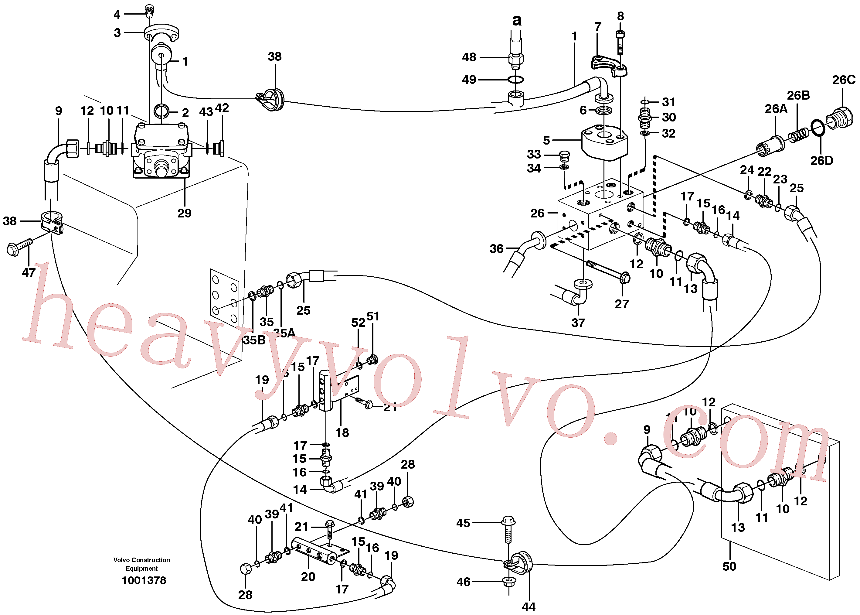 VOE14346703 for Volvo Hydraulic system, return lines(1001378 assembly)