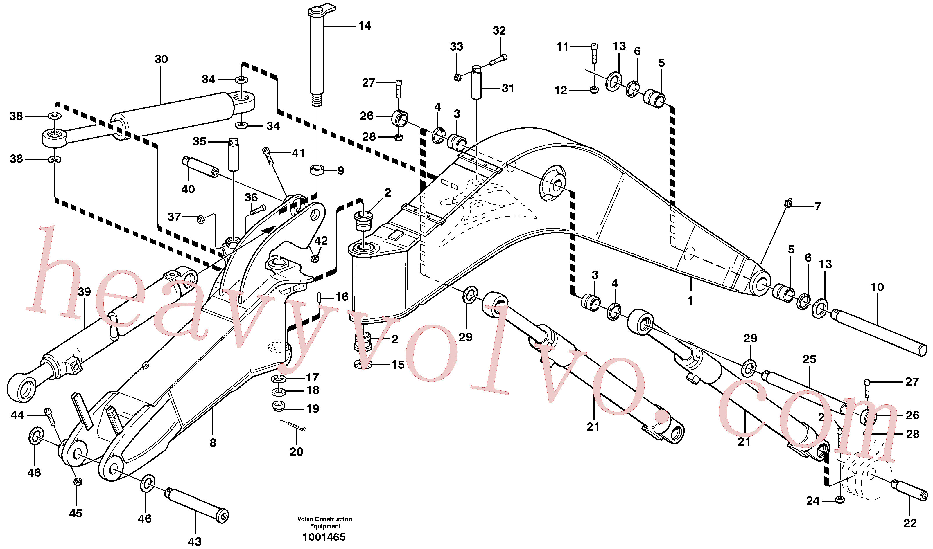 VOE14373542 for Volvo Backhoe boom,offset(1001465 assembly)