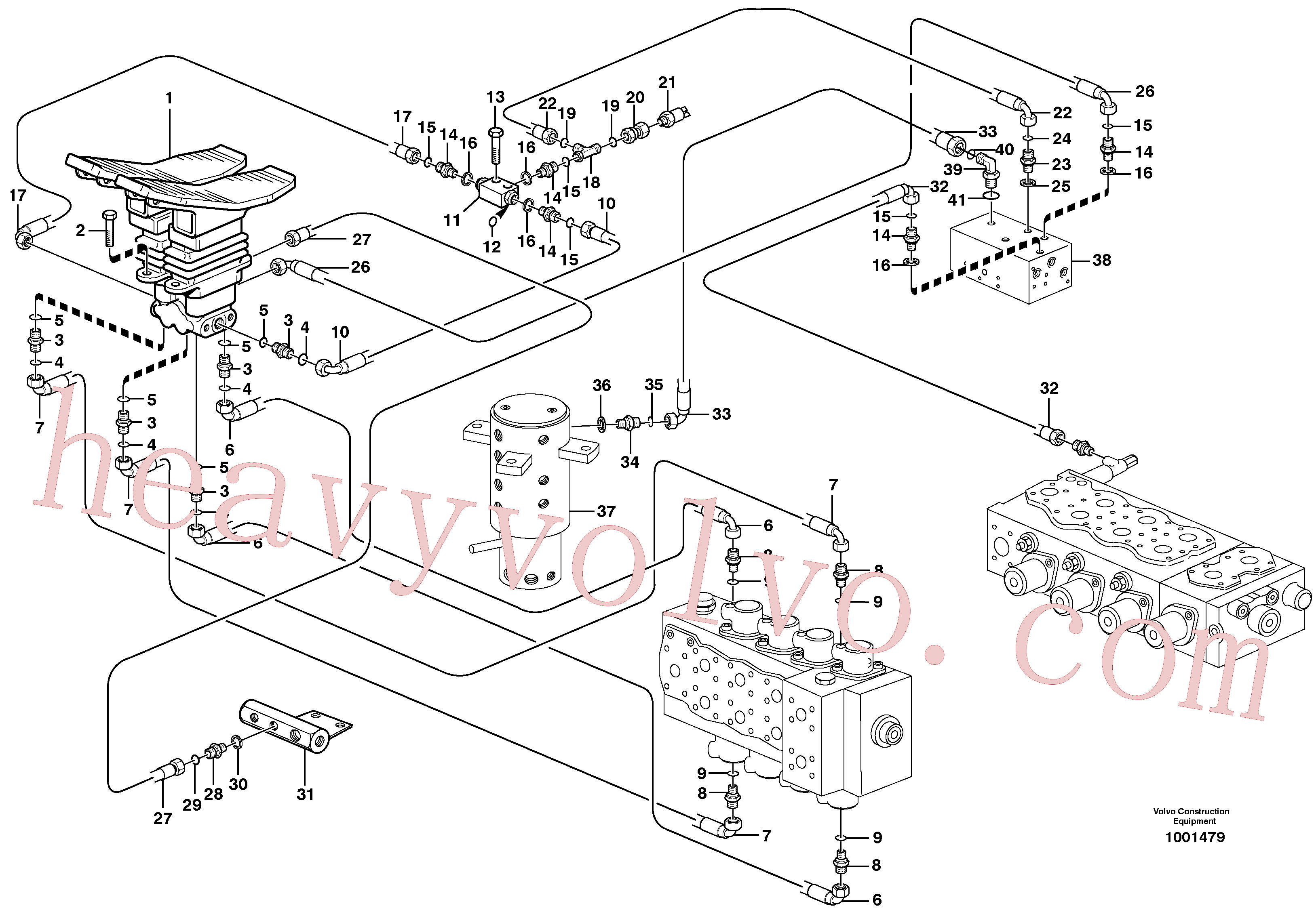 VOE14346731 for Volvo Hydraulic system, transport in uppercarrige, servo system(1001479 assembly)