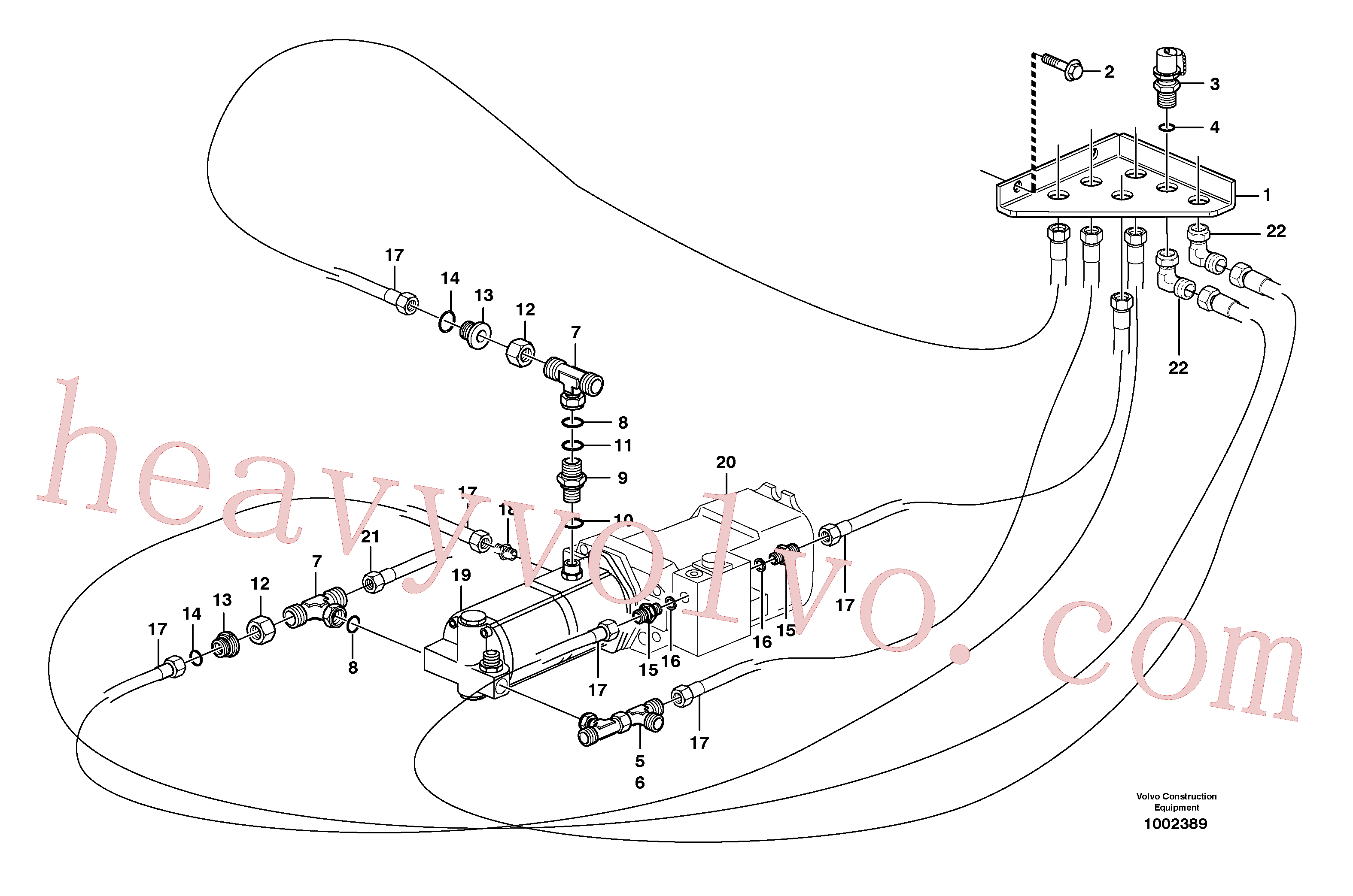 VOE14379210 for Volvo Servo hydraulics, Testing sleeve(1002389 assembly)