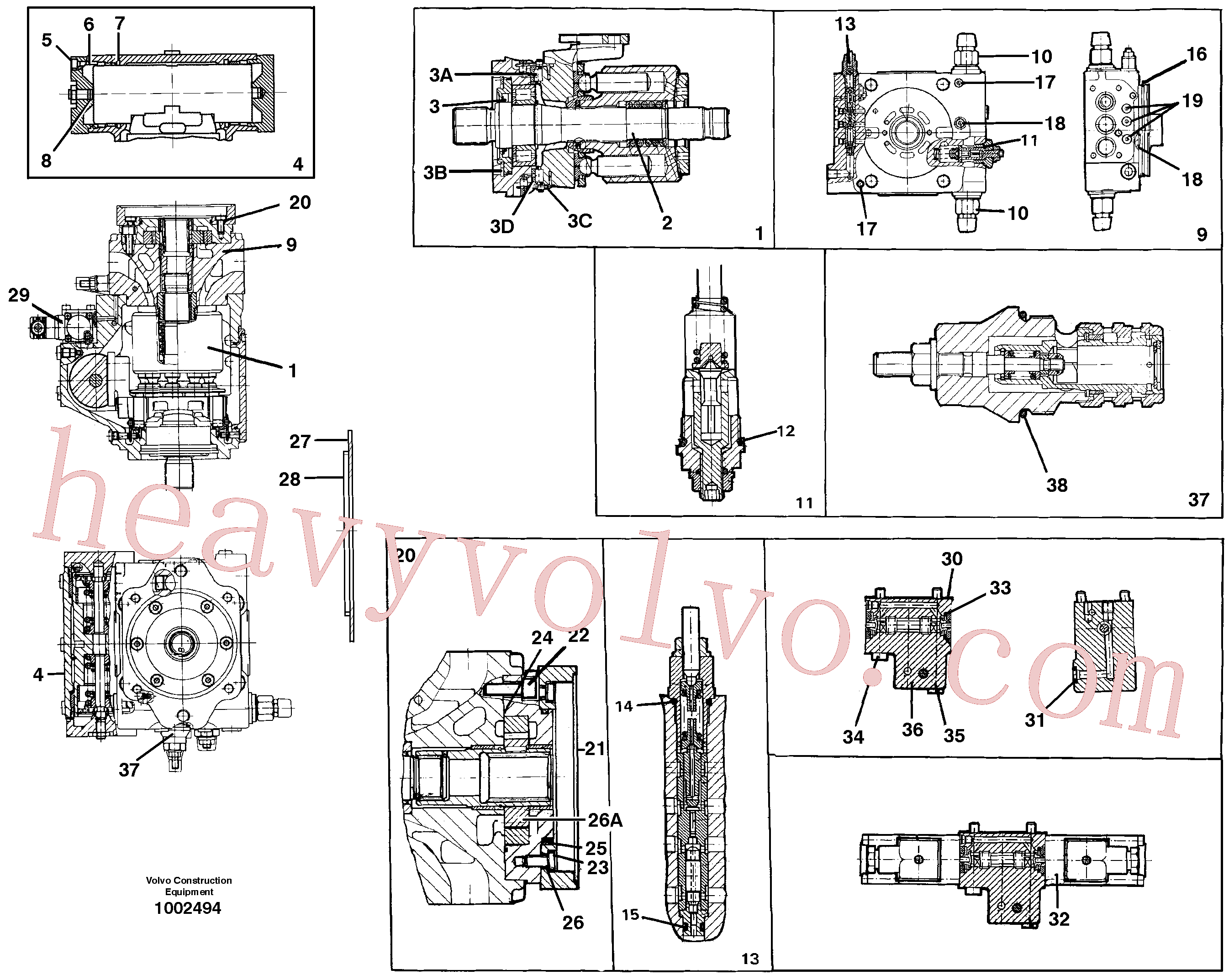 VOE14212125 for Volvo Pump(1002494 assembly)