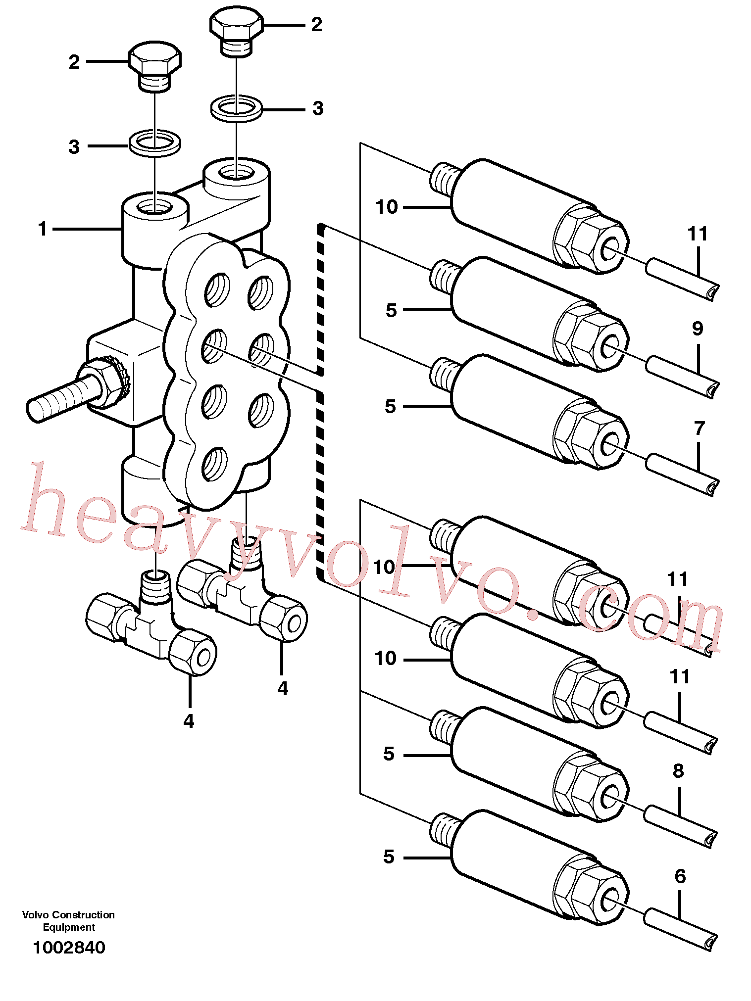 VOE11702149 for Volvo Distribution block, B1.(1002840 assembly)