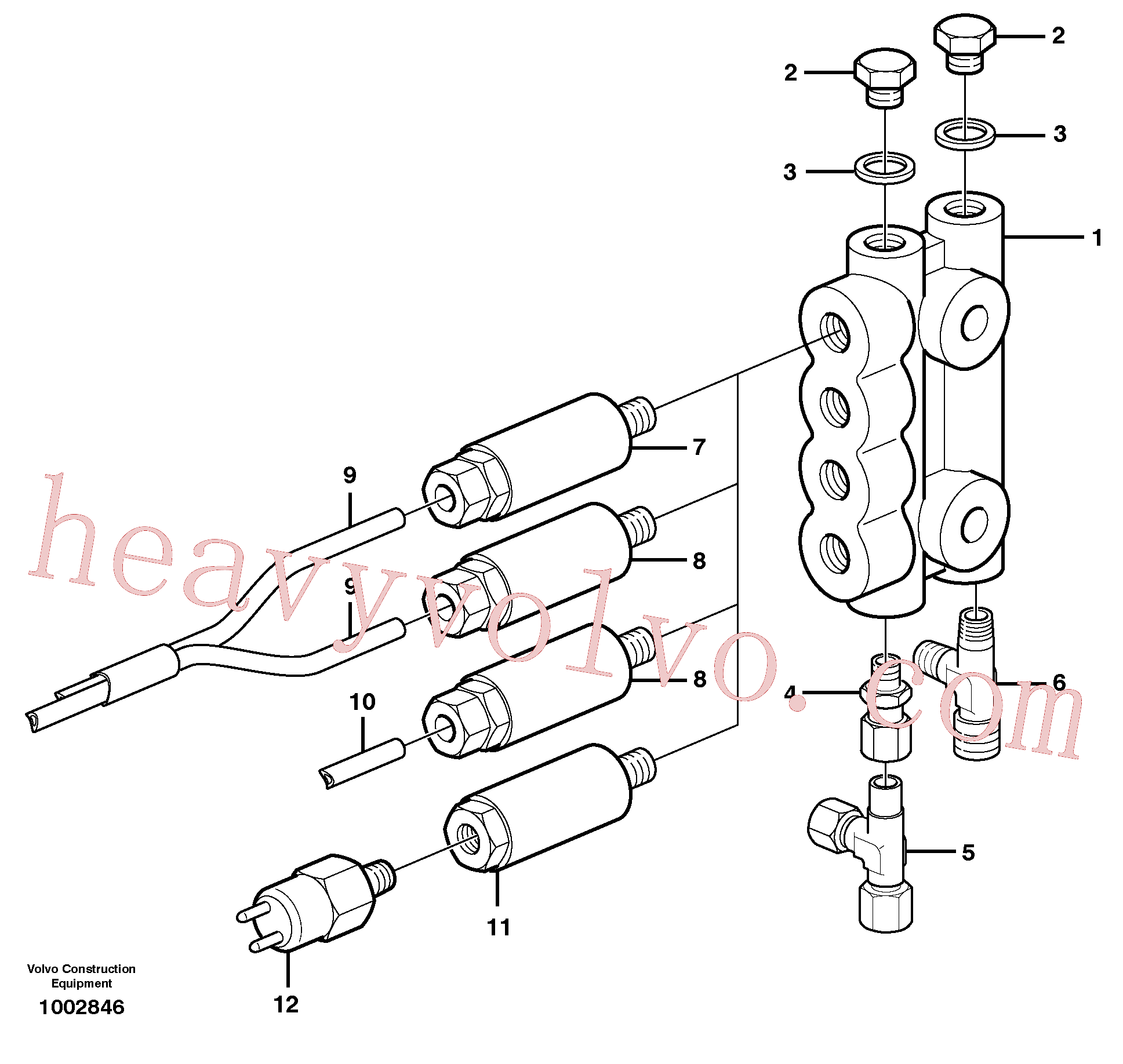 VOE11702149 for Volvo Distribution block, B4(1002846 assembly)