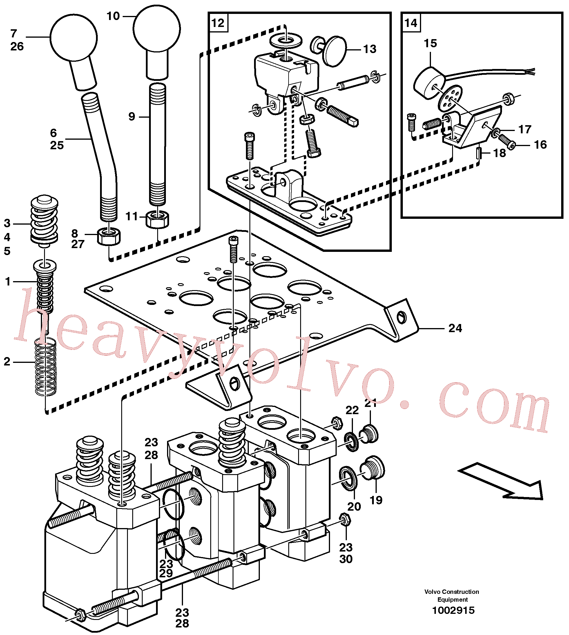 VOE11705080 for Volvo Servo valve, Servo valve.(1002915 assembly)