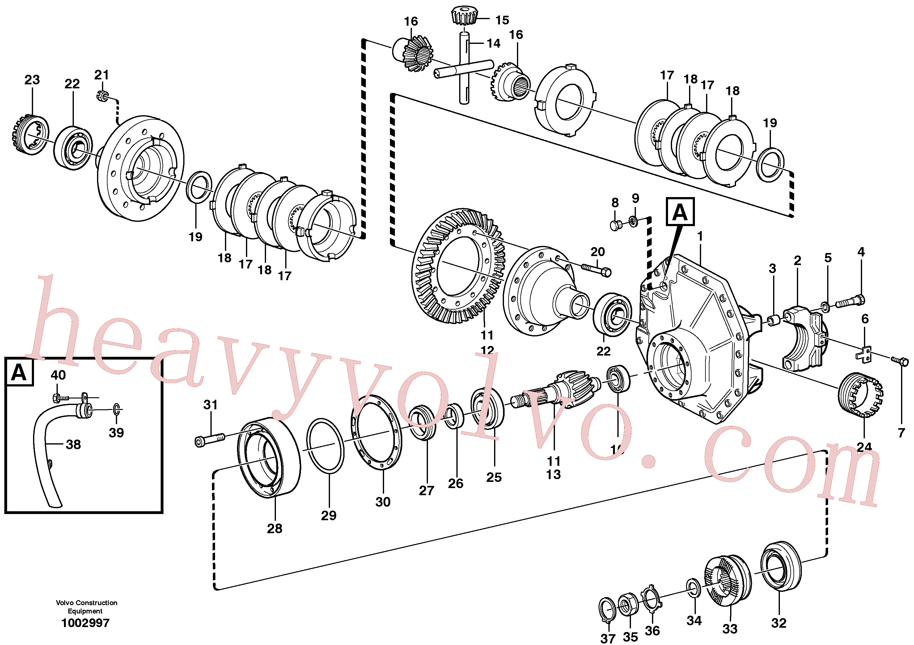 VOE1523184 for Volvo Final drive, rear(1002997 assembly)