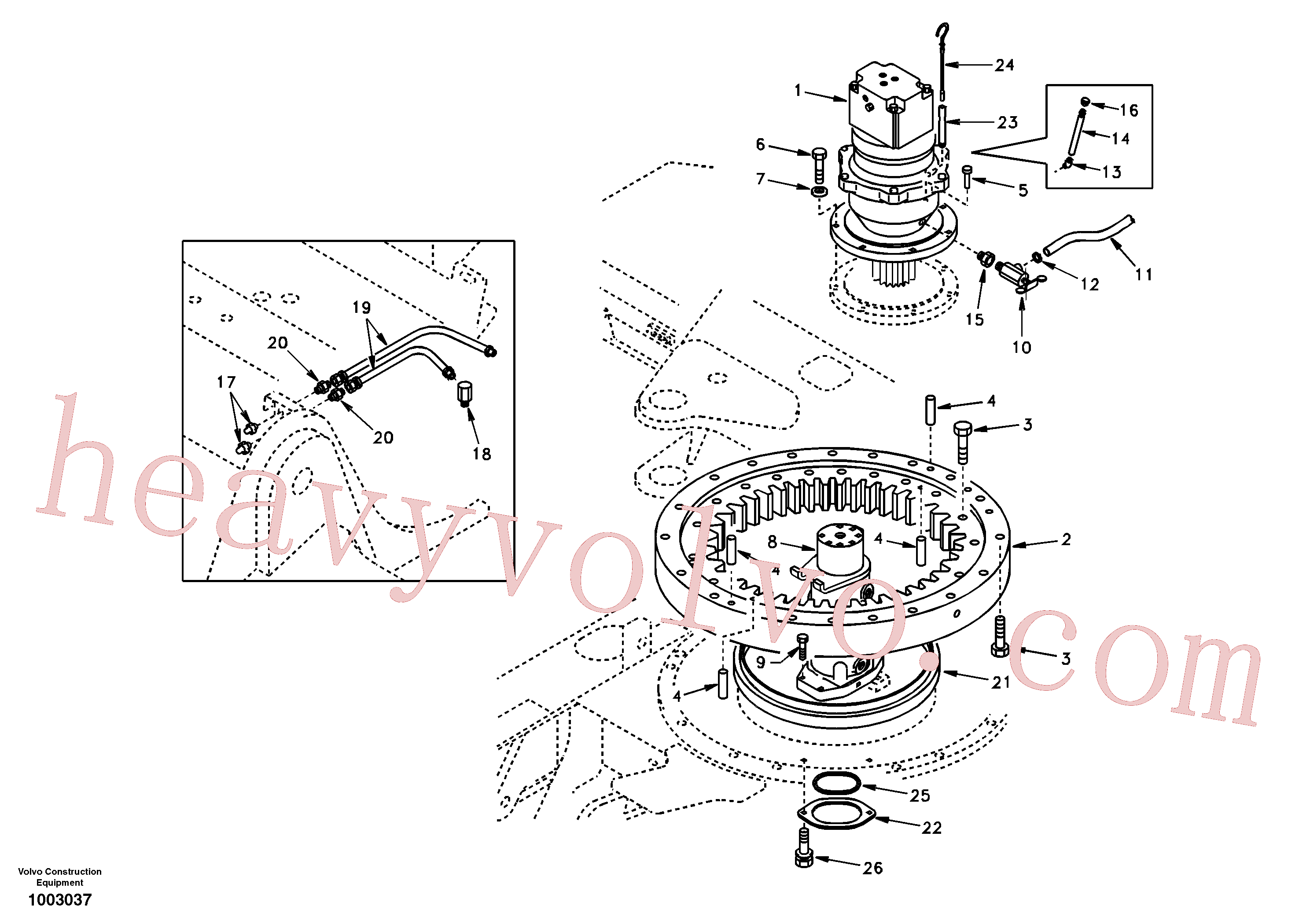 SA1155-30090 for Volvo Swing system(1003037 assembly)