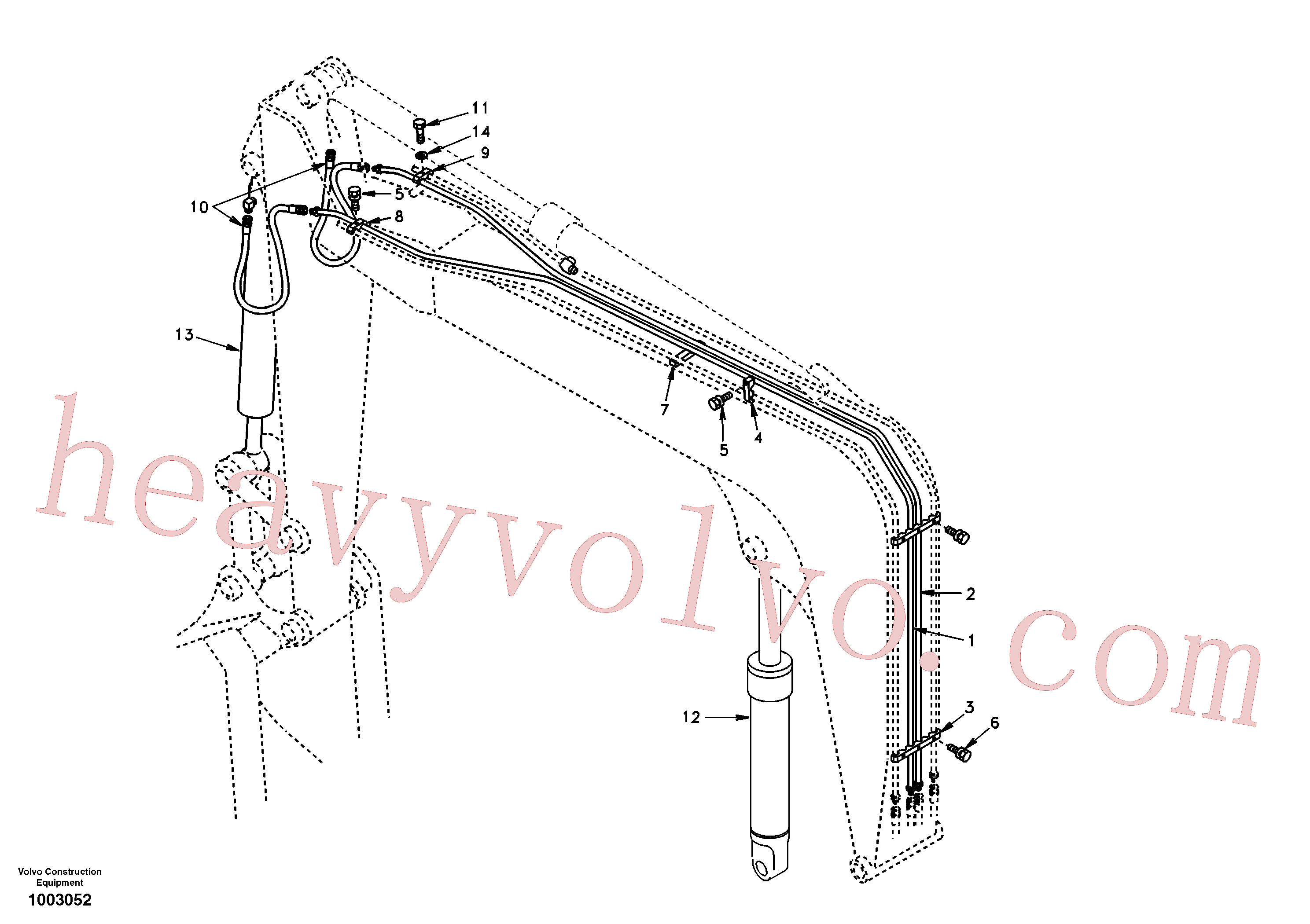 SA9041-21010 for Volvo Working hydraulic, boom(1003052 assembly)