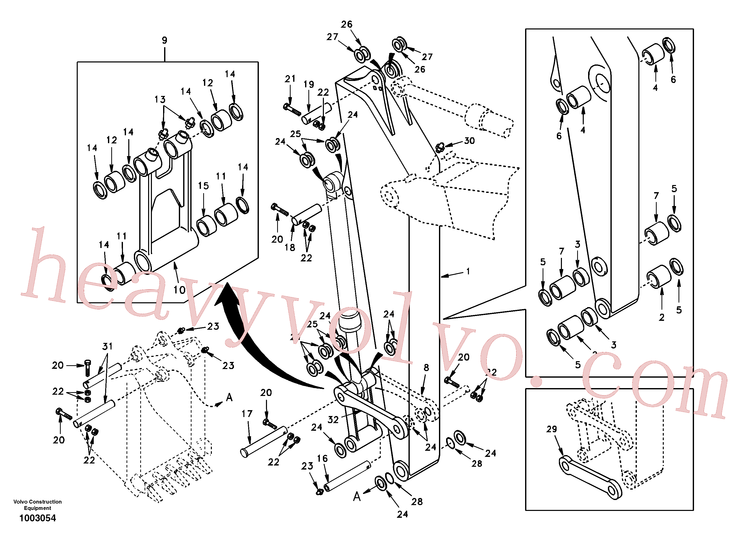 SA1070-22670 for Volvo Links to dipper arm(1003054 assembly)