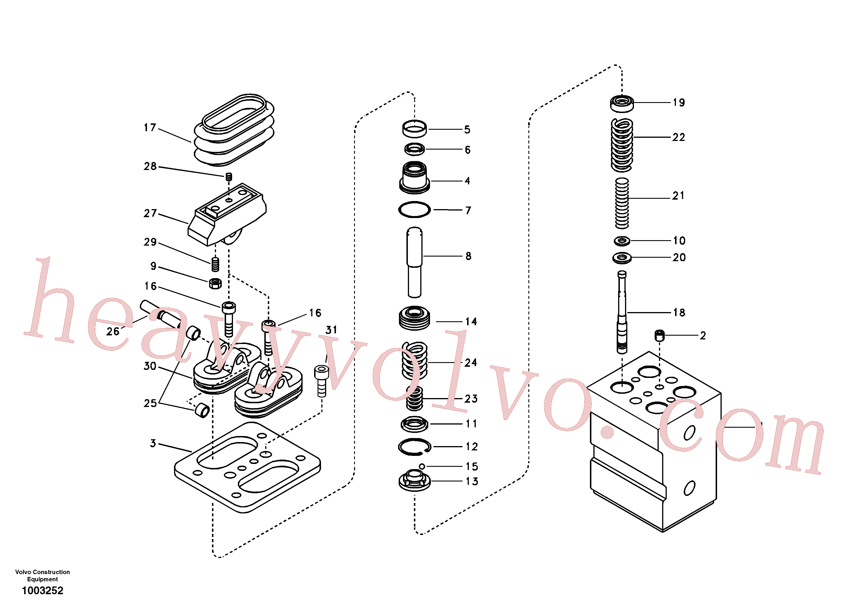 VOE14516636 for Volvo Remote control valve pedal, travel motor(1003252 assembly)