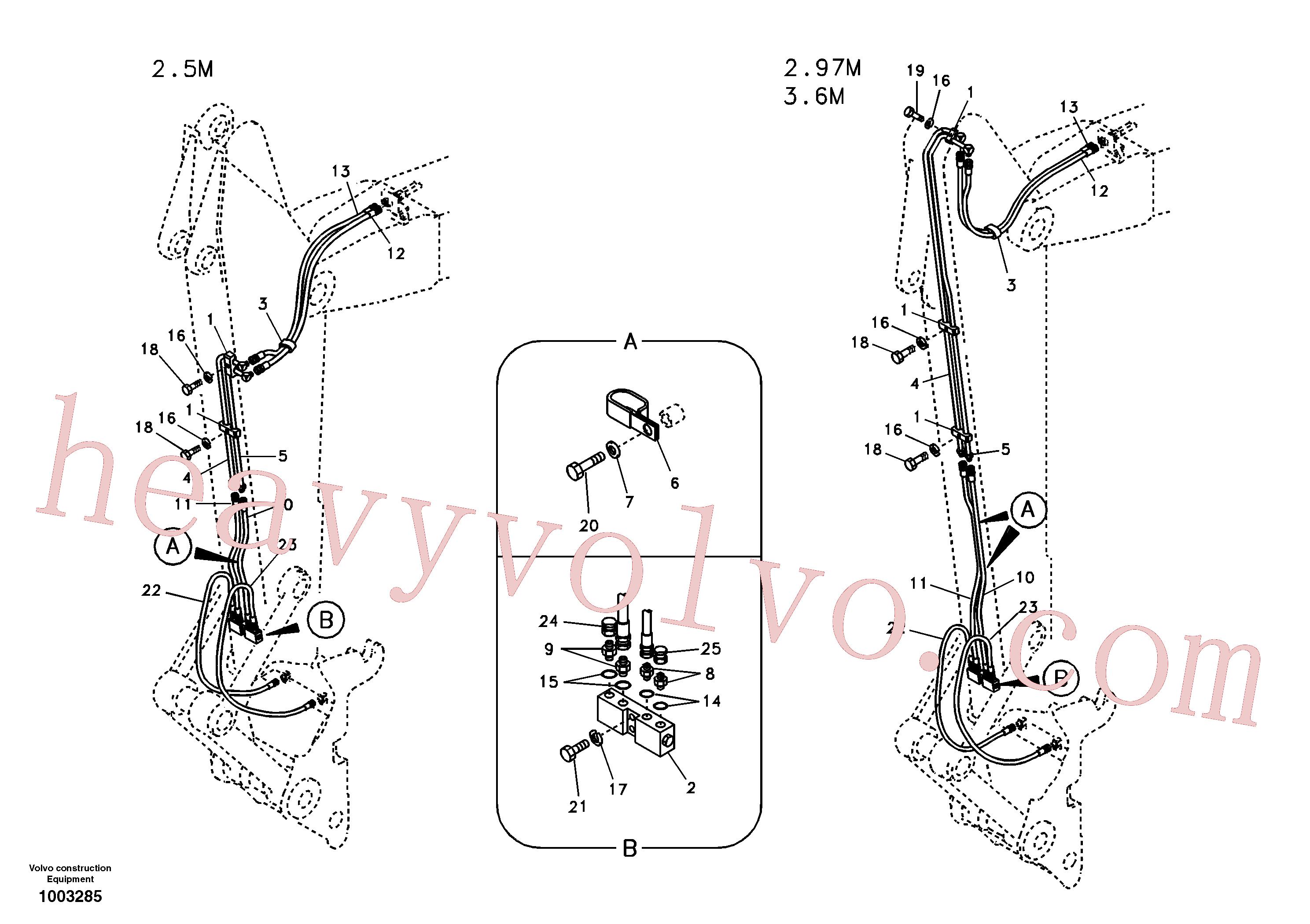 VOE14880154 for Volvo Working hydraulic, quick fit on dipper arm(1003285 assembly)