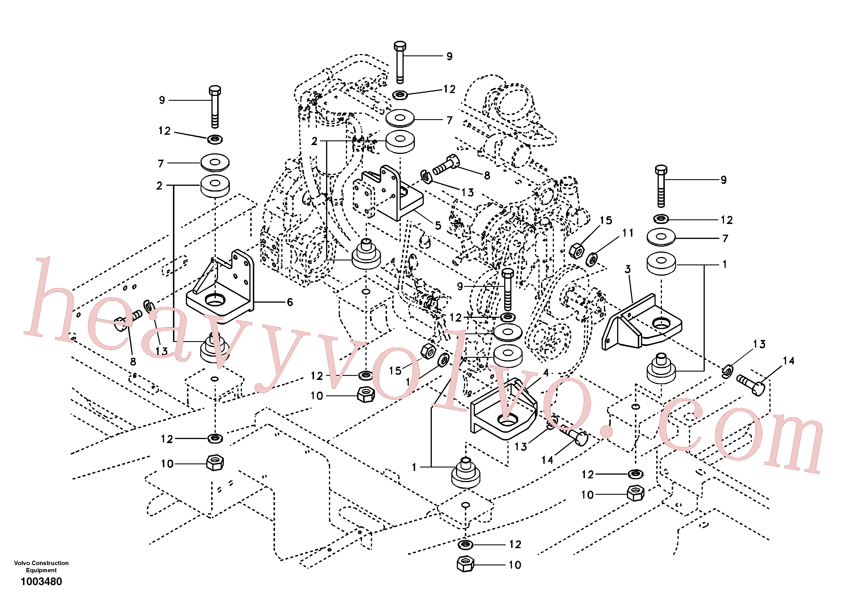 VOE992059 for Volvo Engine mount(1003480 assembly)