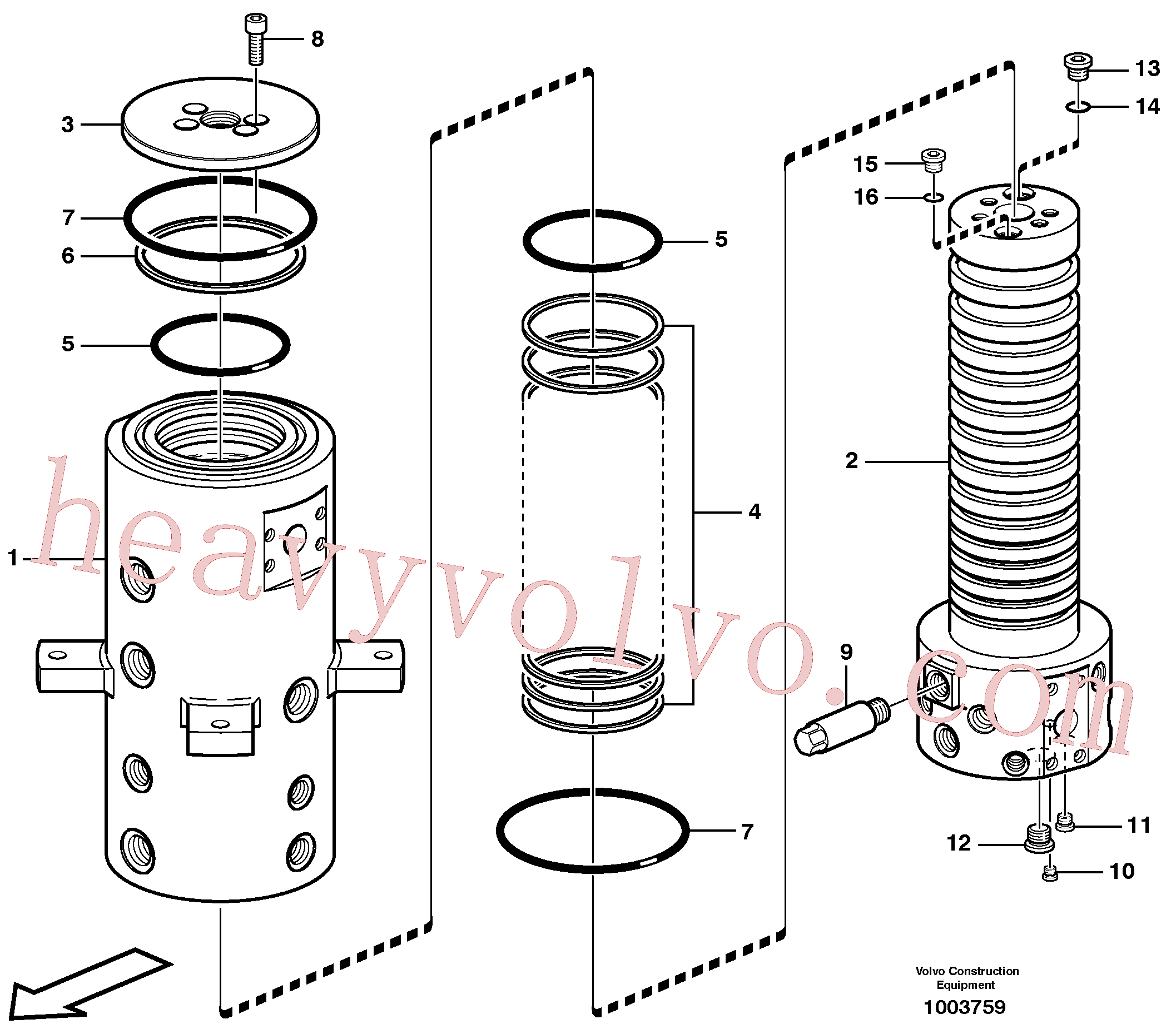 SA9016-11004 for Volvo Turning joint(1003759 assembly)