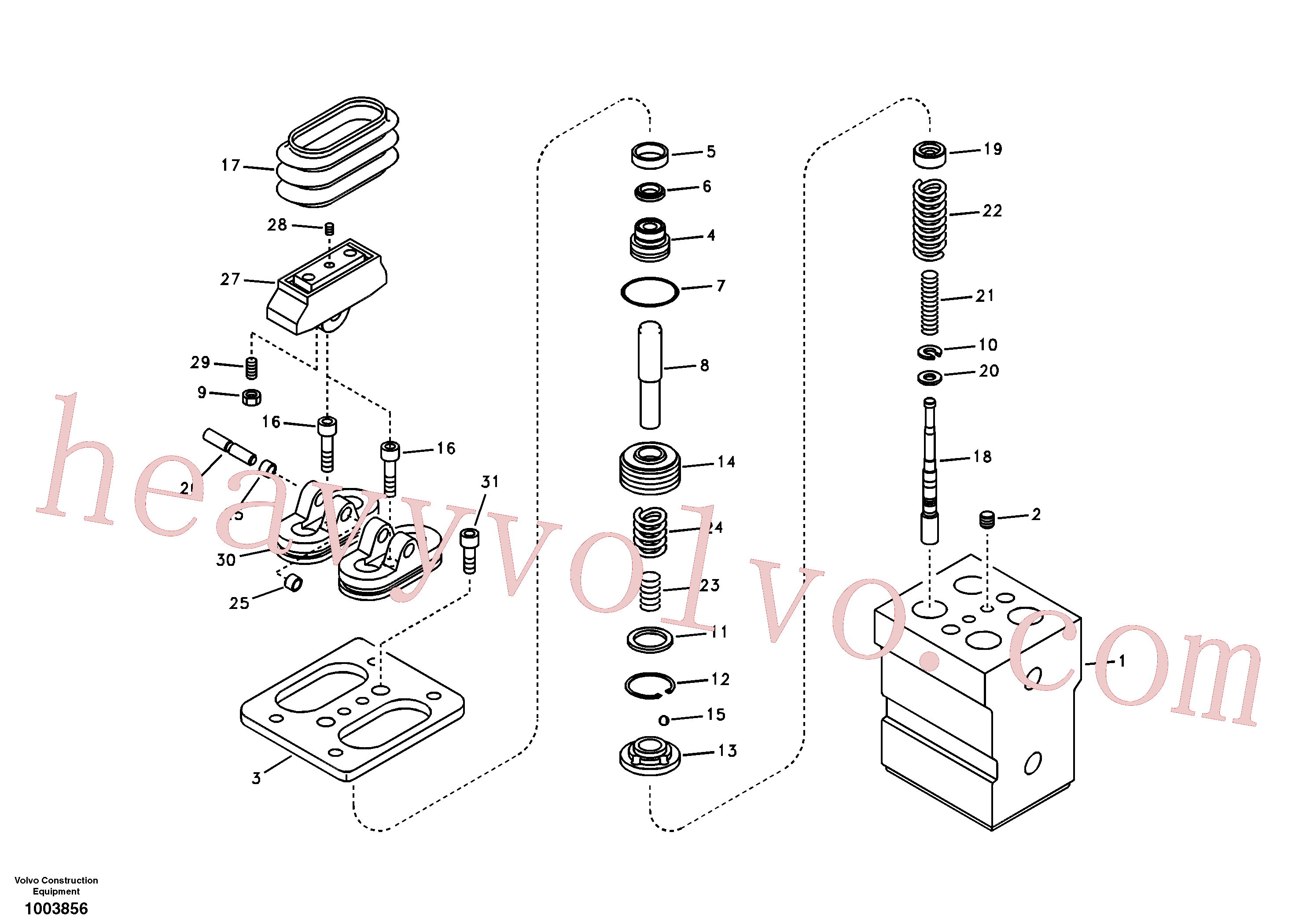 VOE14516636 for Volvo Remote control valve pedal, travel motor(1003856 assembly)