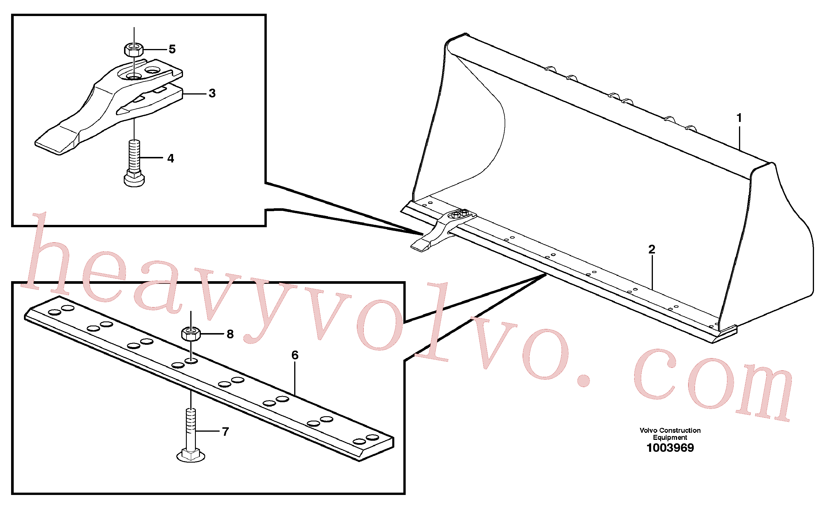 VOE979022 for Volvo Bucket, straight with teeth(1003969 assembly)