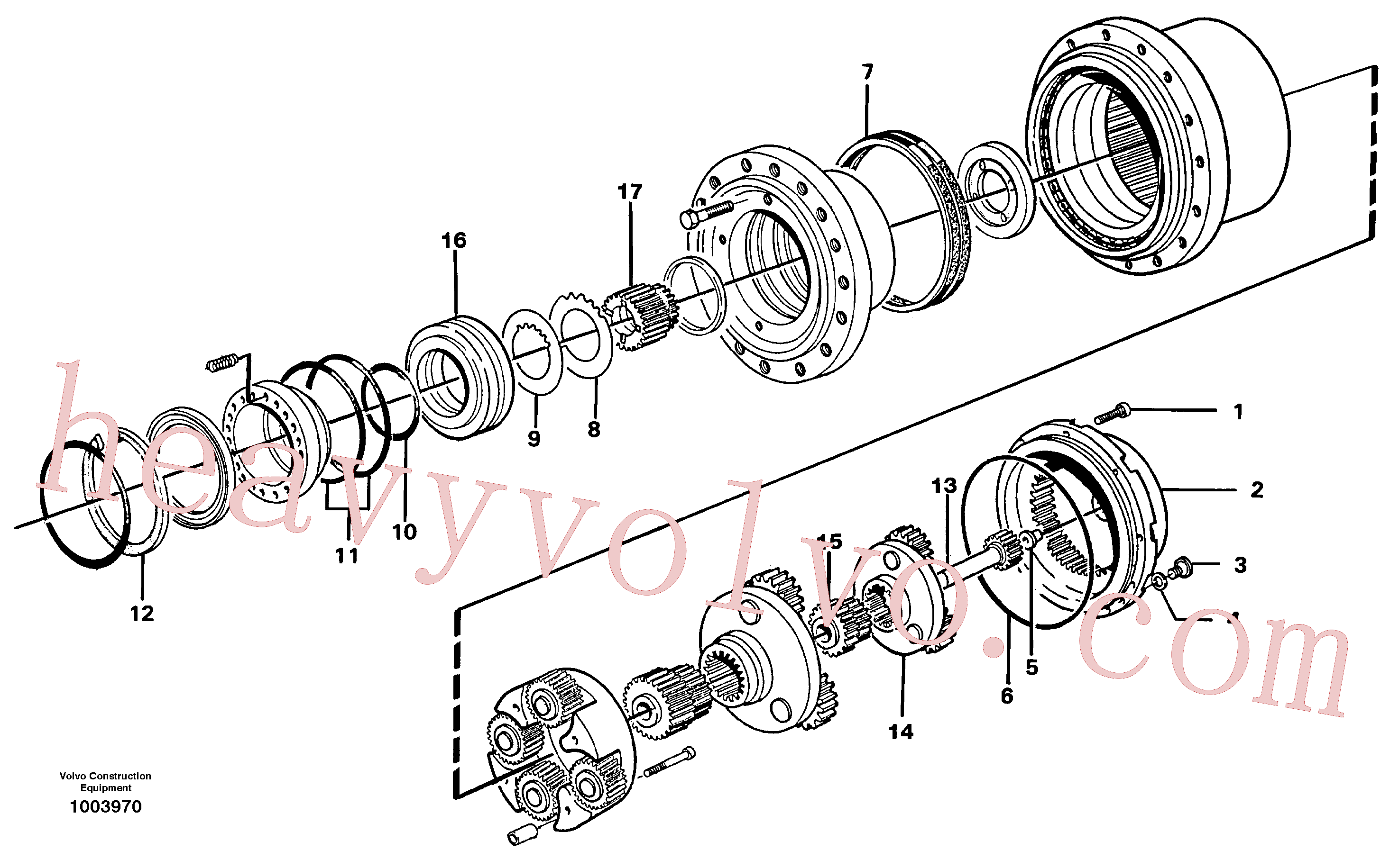 RM70921069 for Volvo Planetary drive(1003970 assembly)